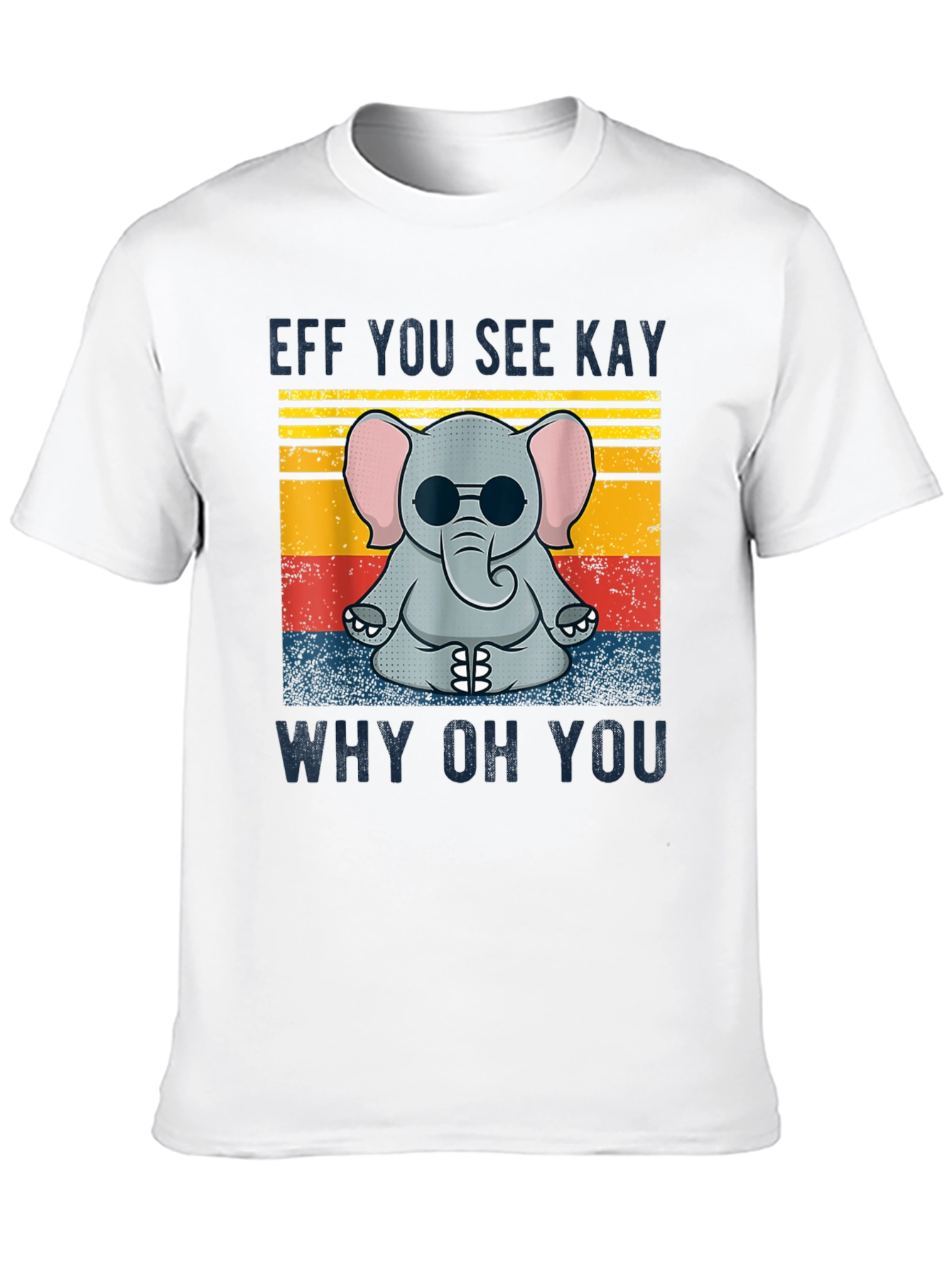Chill Elephant Graphic Tee - Relaxed Zen Style
