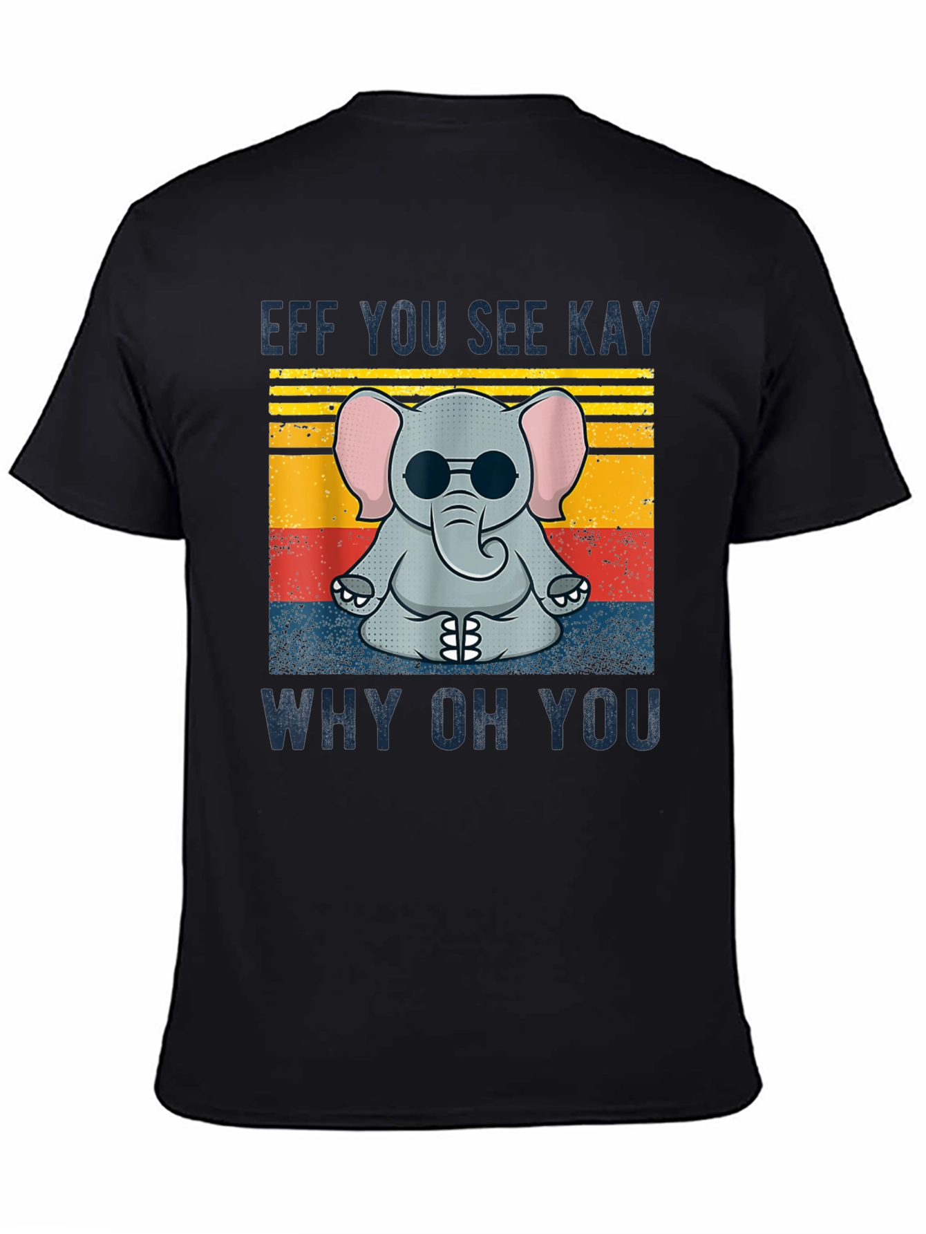 Chill Elephant Graphic Tee - Relaxed Zen Style