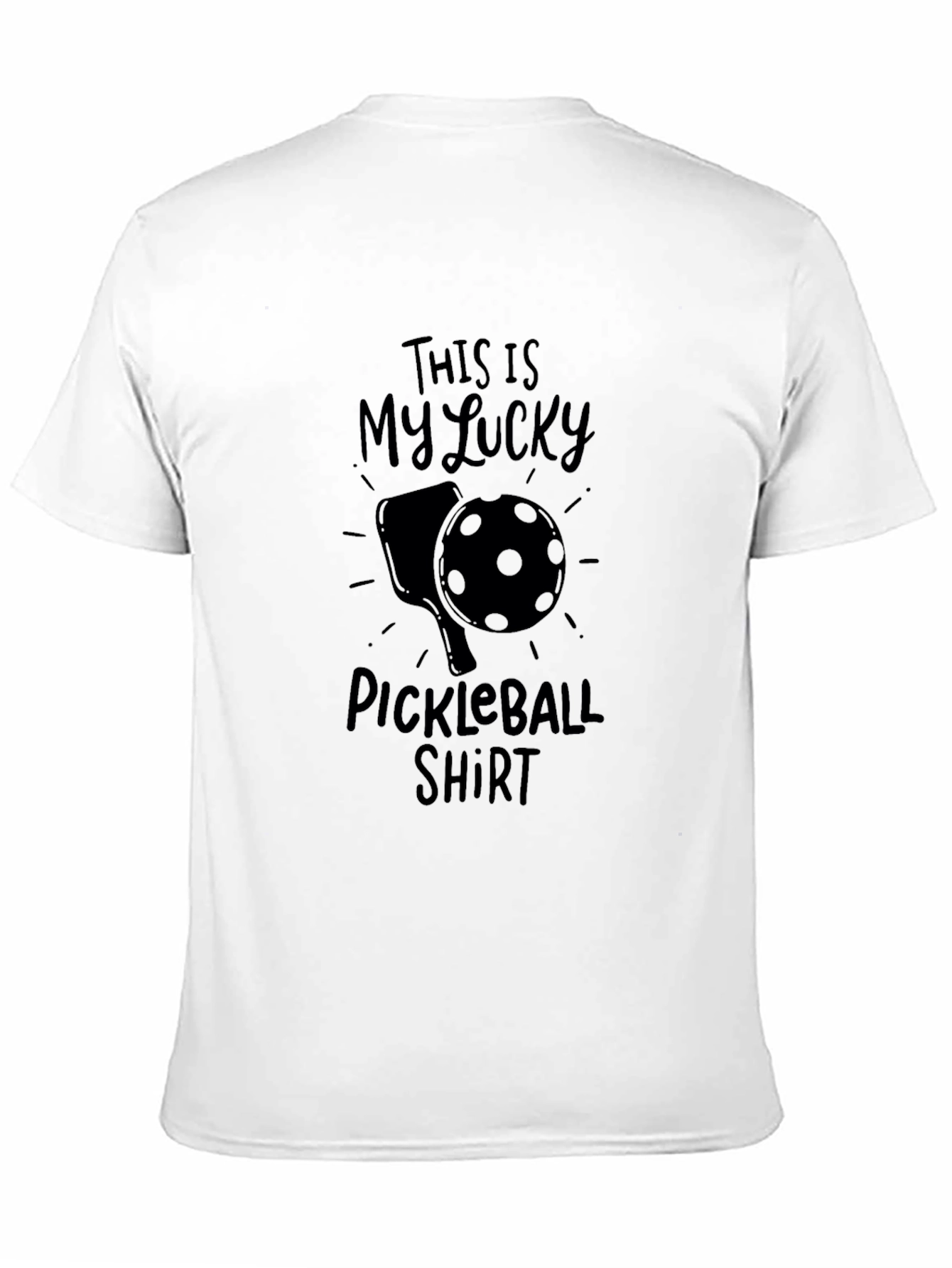 My Lucky Pickleball Shirt - Black Graphic Tee