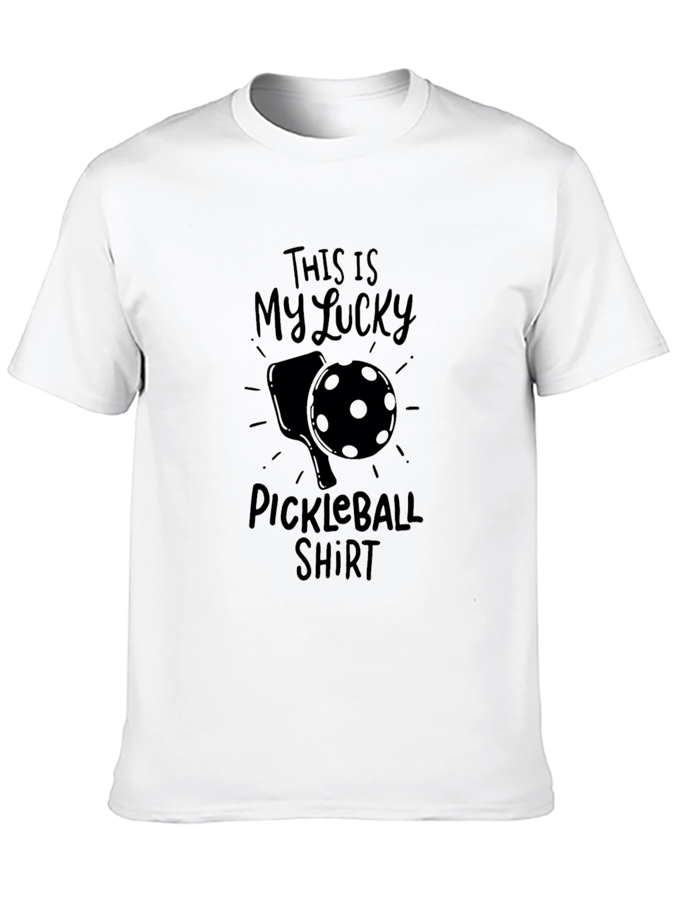 My Lucky Pickleball Shirt - Black Graphic Tee