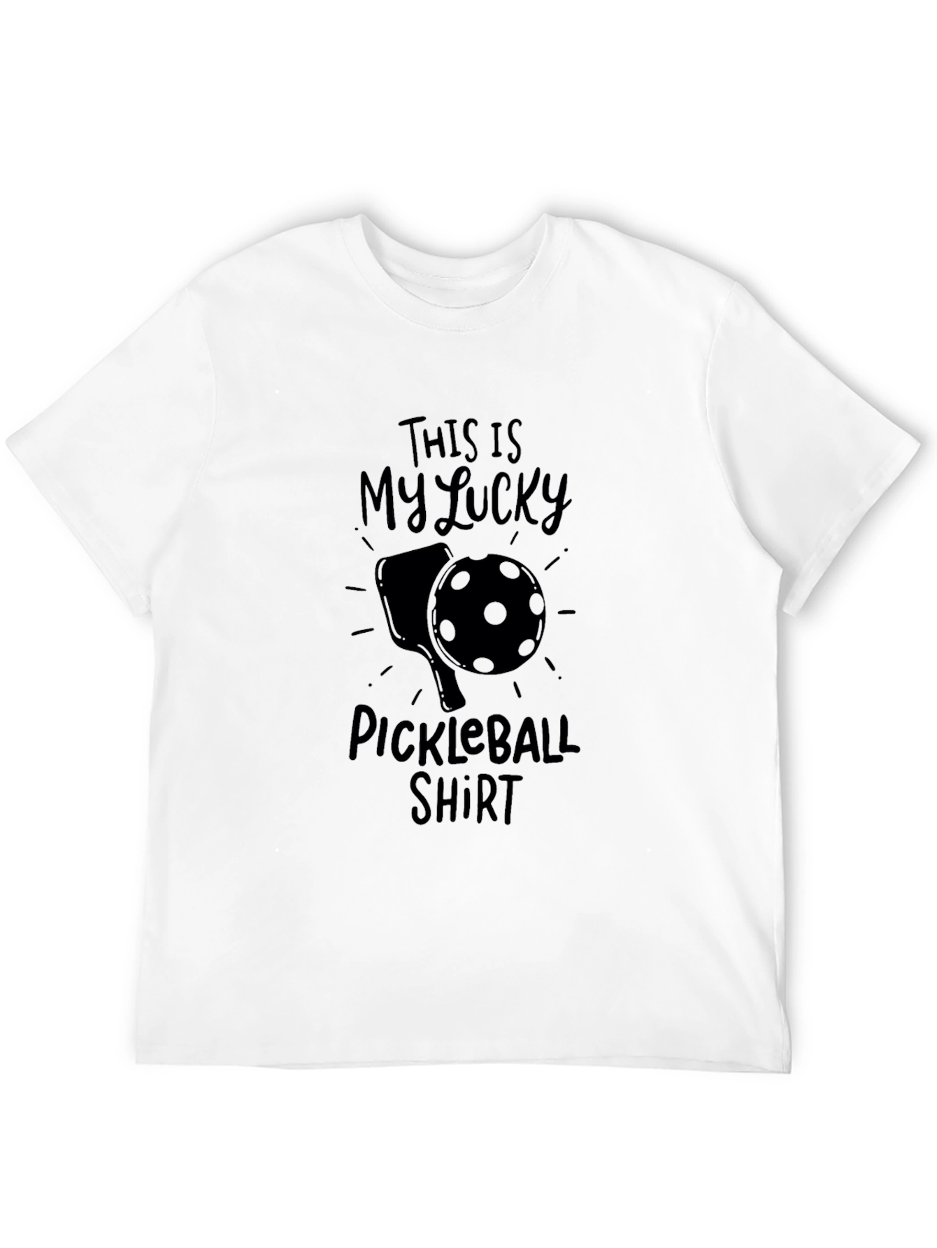 My Lucky Pickleball Shirt - Black Graphic Tee