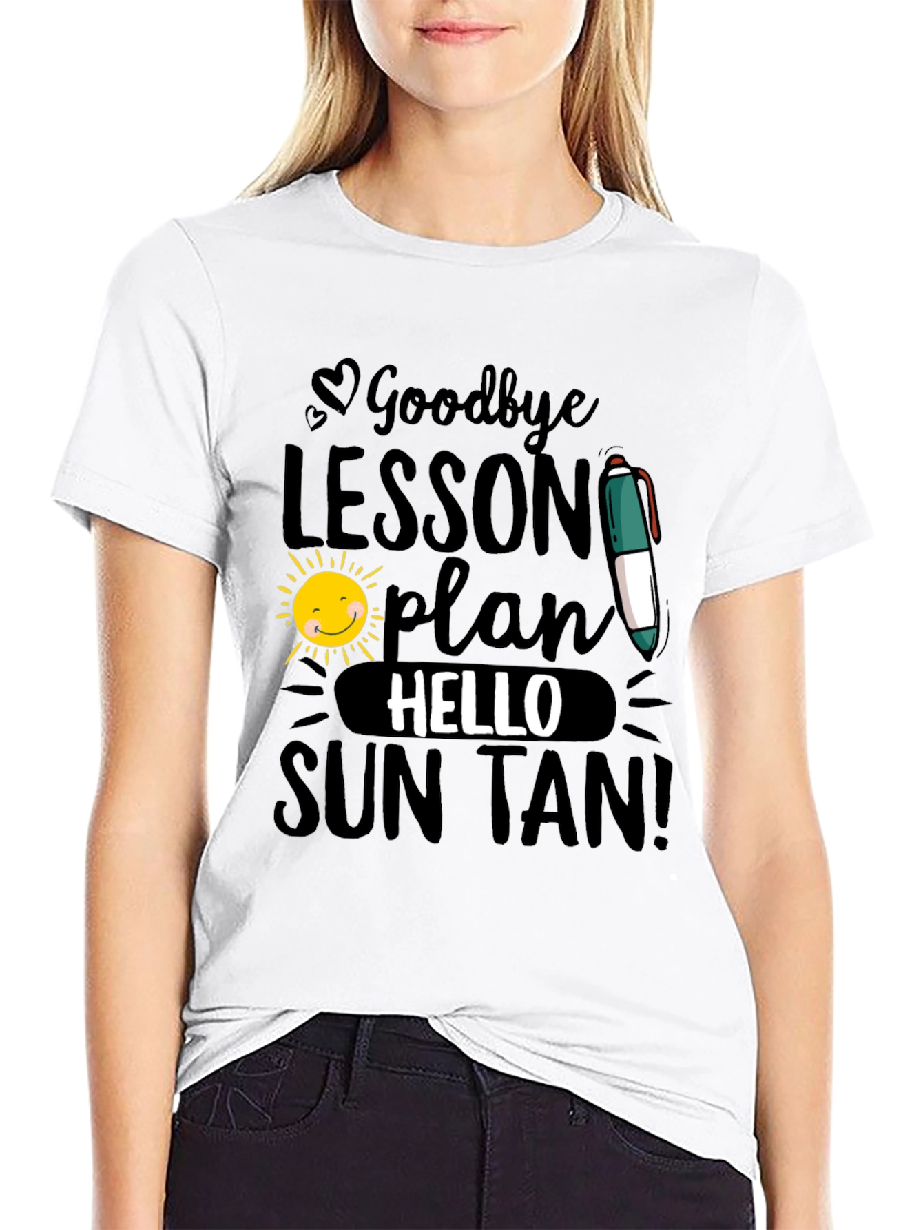 Goodbye Lesson Plan Hello Sun Tan T-Shirt