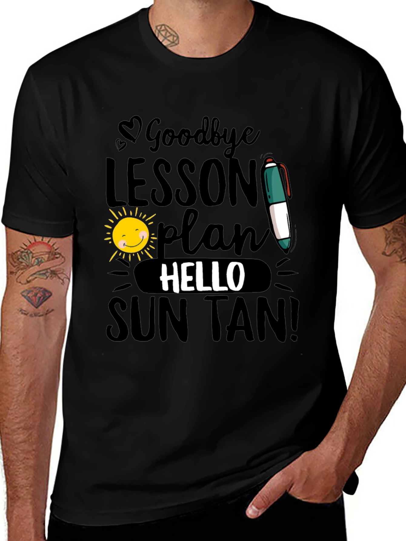 Goodbye Lesson Plan Hello Sun Tan T-Shirt