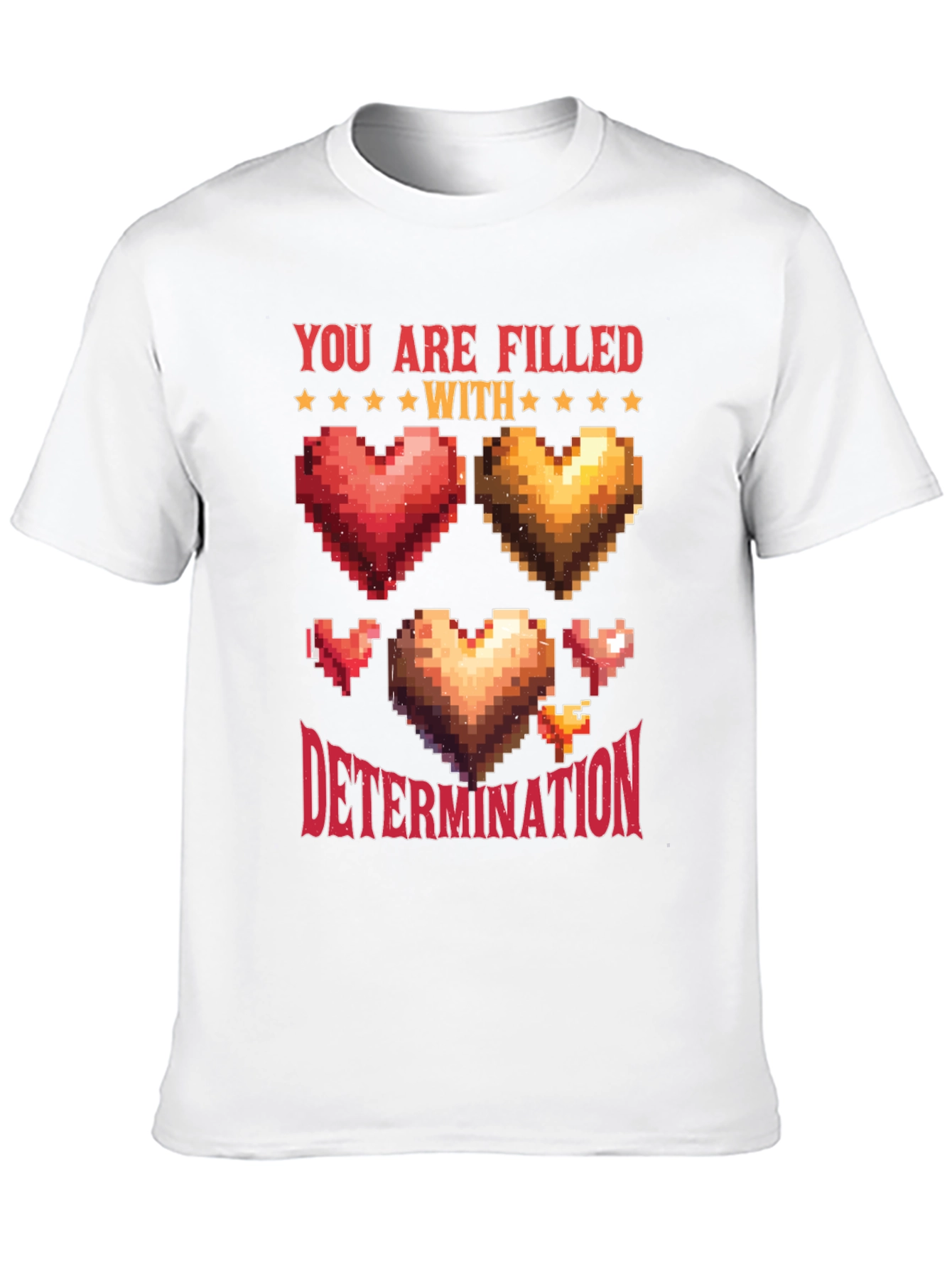 Pixel Heart Determination Graphic T-Shirt