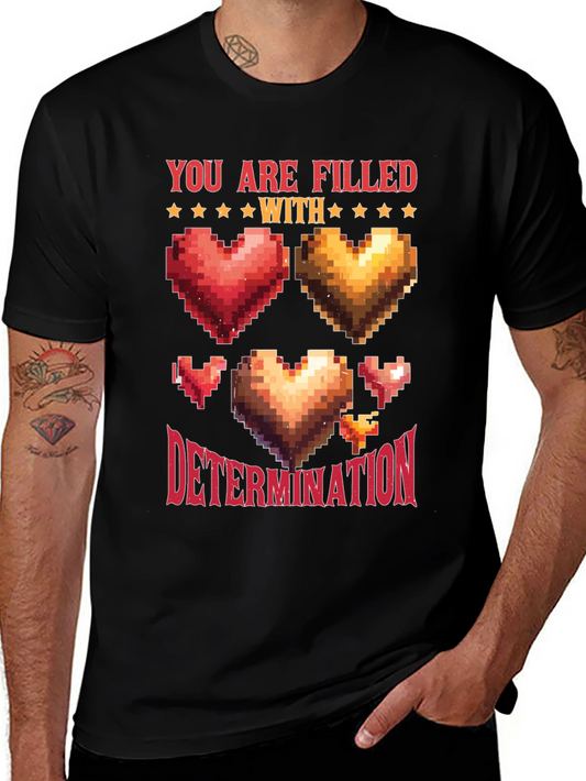Pixel Heart Determination Graphic T-Shirt