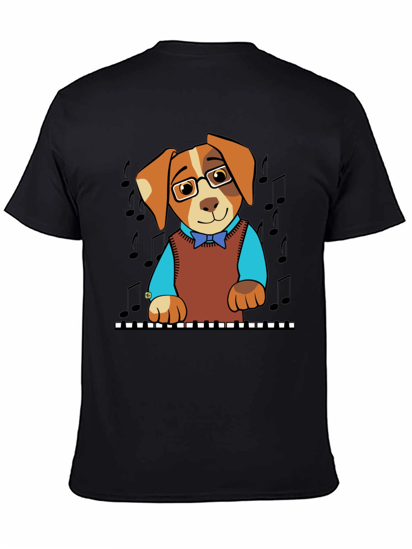 Musical Dog T-Shirt: Piano Player Puppy