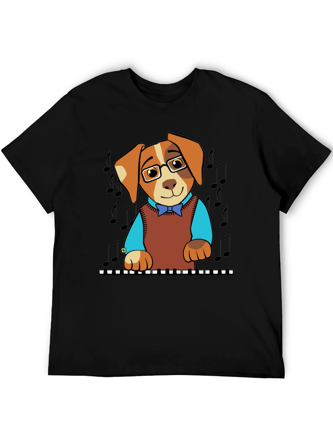 Musical Dog T-Shirt: Piano Player Puppy