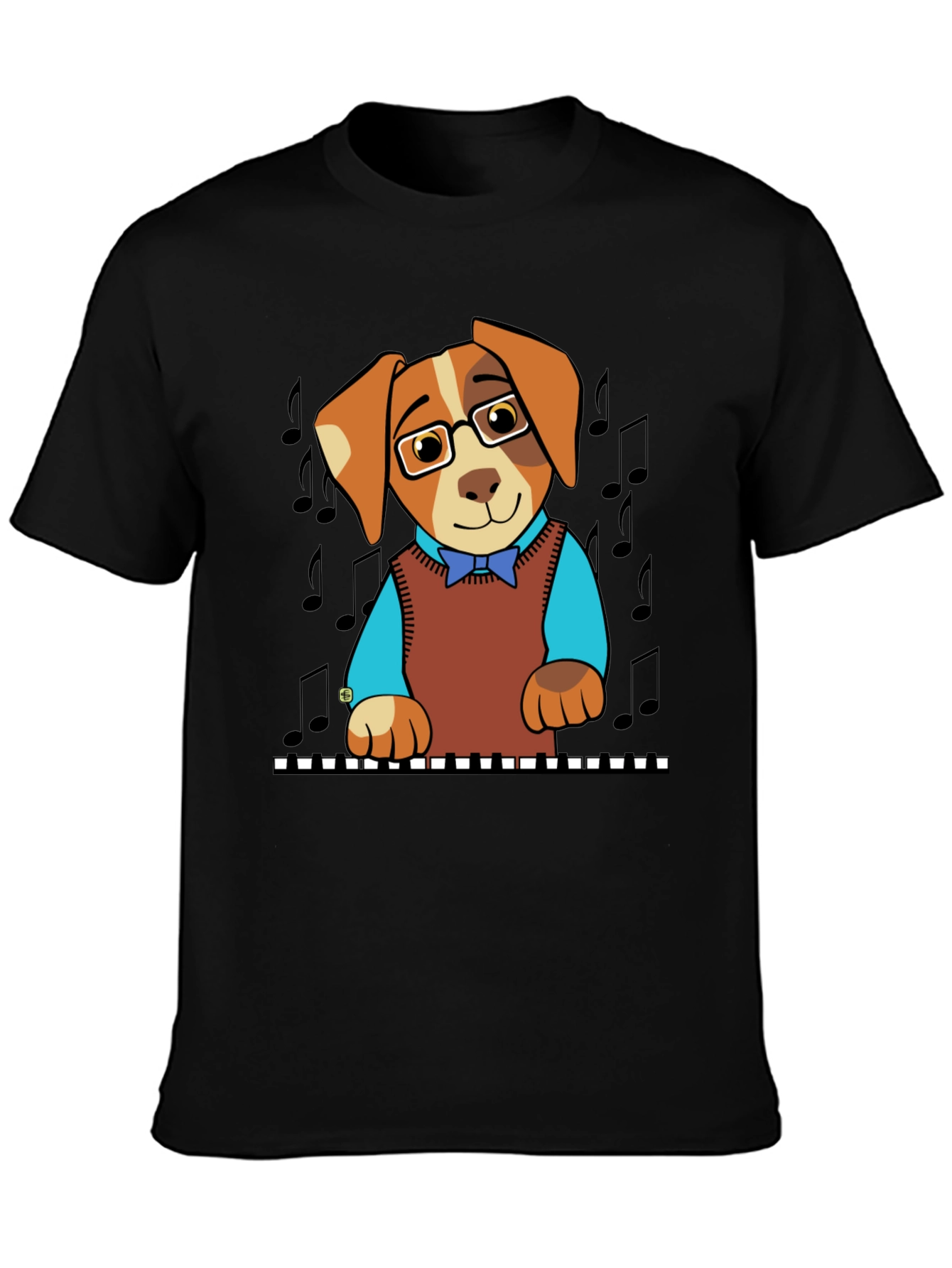 Musical Dog T-Shirt: Piano Player Puppy