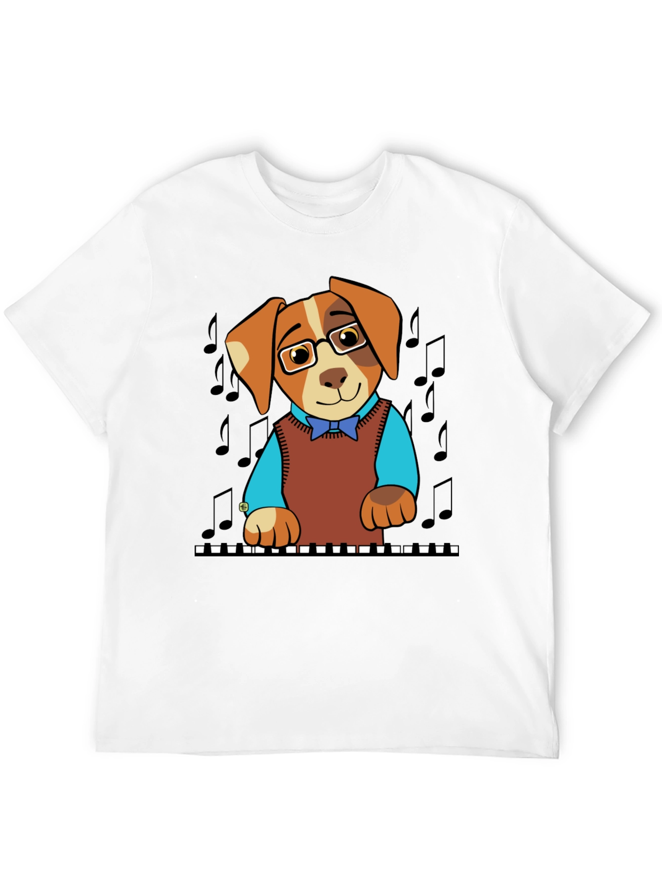 Musical Dog T-Shirt: Piano Player Puppy