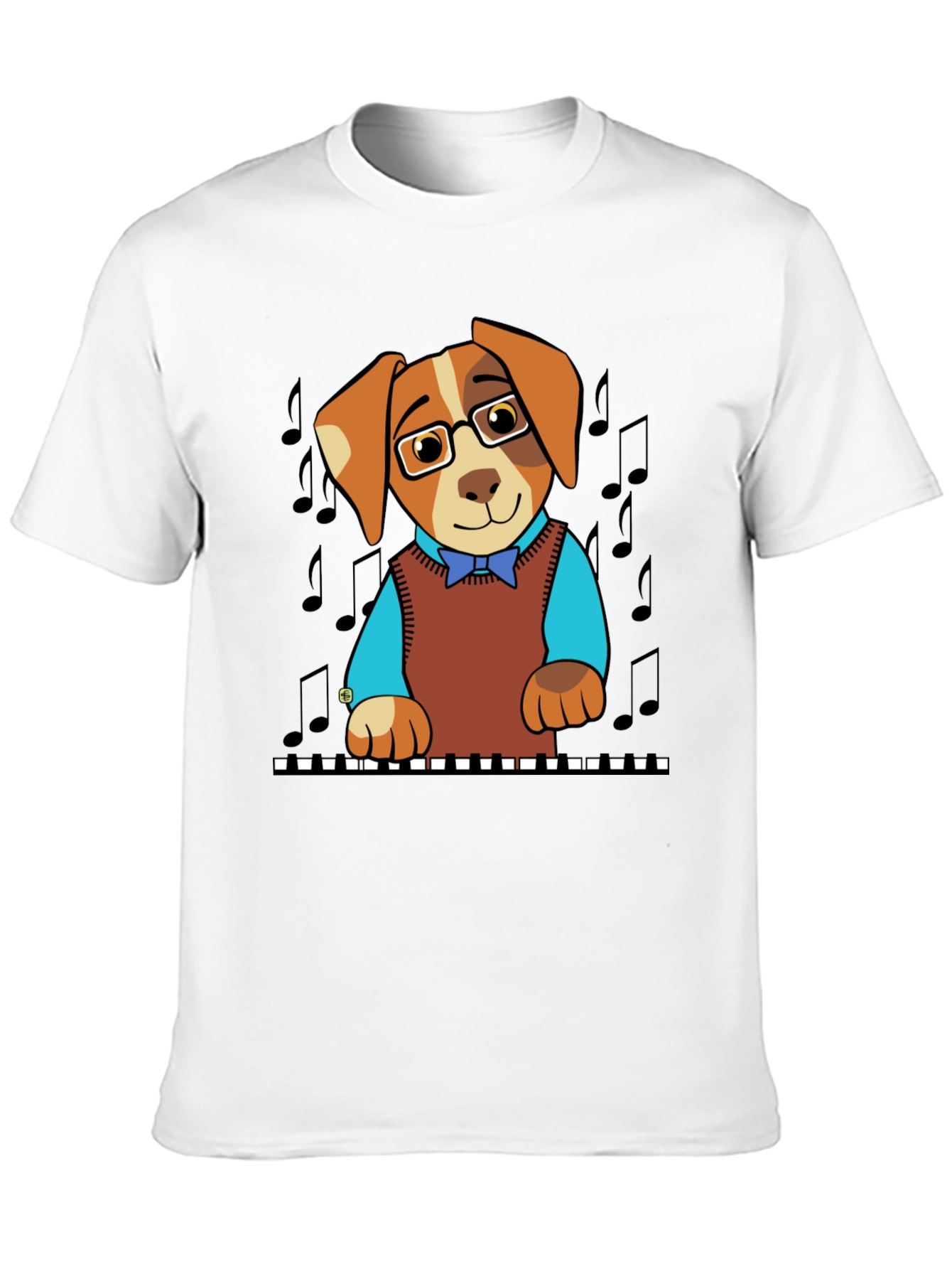Musical Dog T-Shirt: Piano Player Puppy