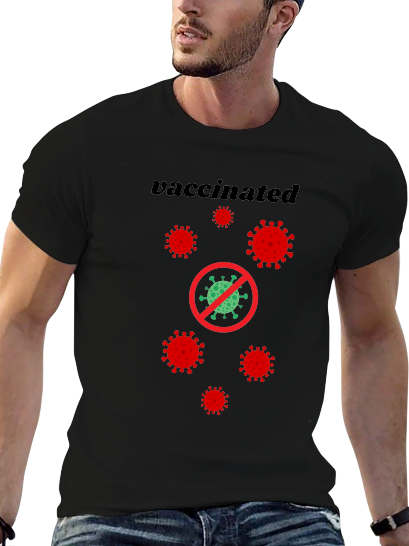 Vaccinated Virus Graphic T-Shirt