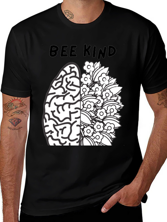 Bee Kind Brain Flower T-Shirt