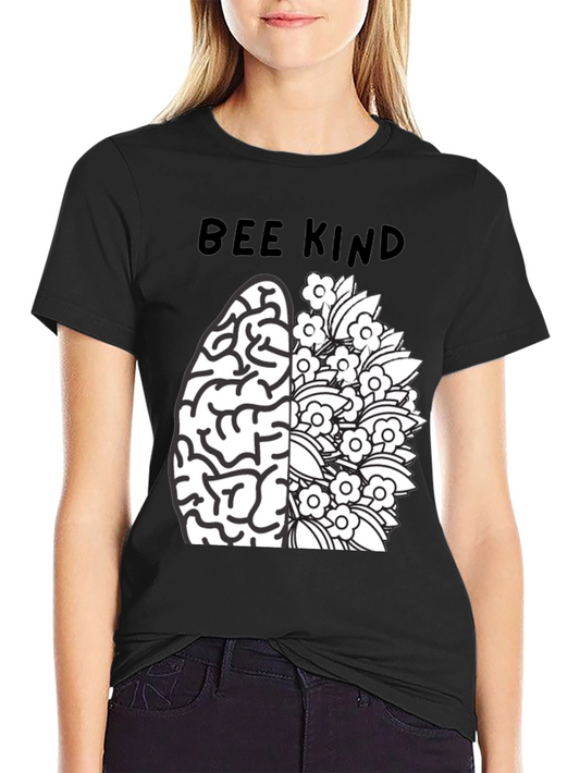 Bee Kind Brain Flower T-Shirt