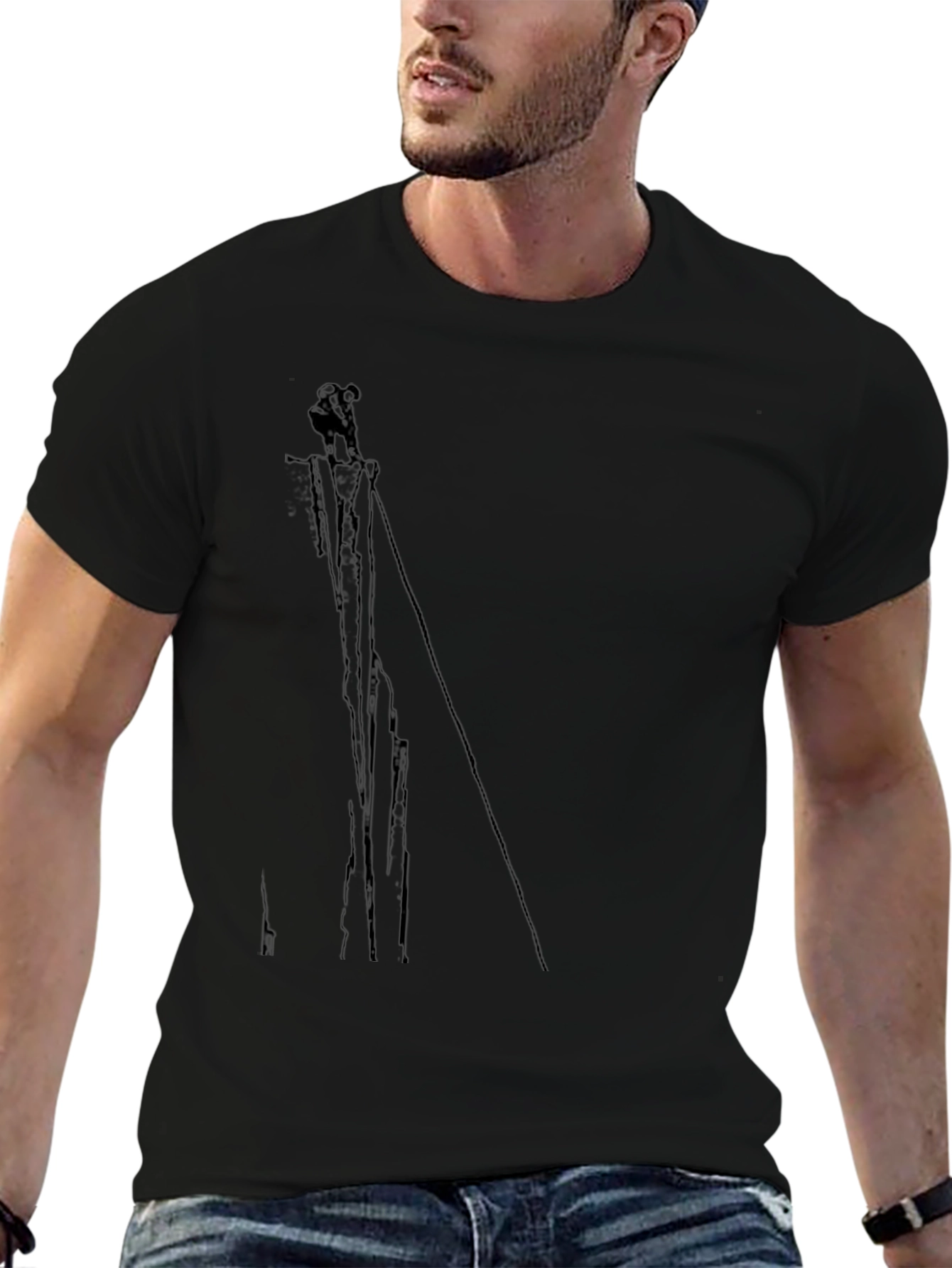 Abstract Black T-Shirt