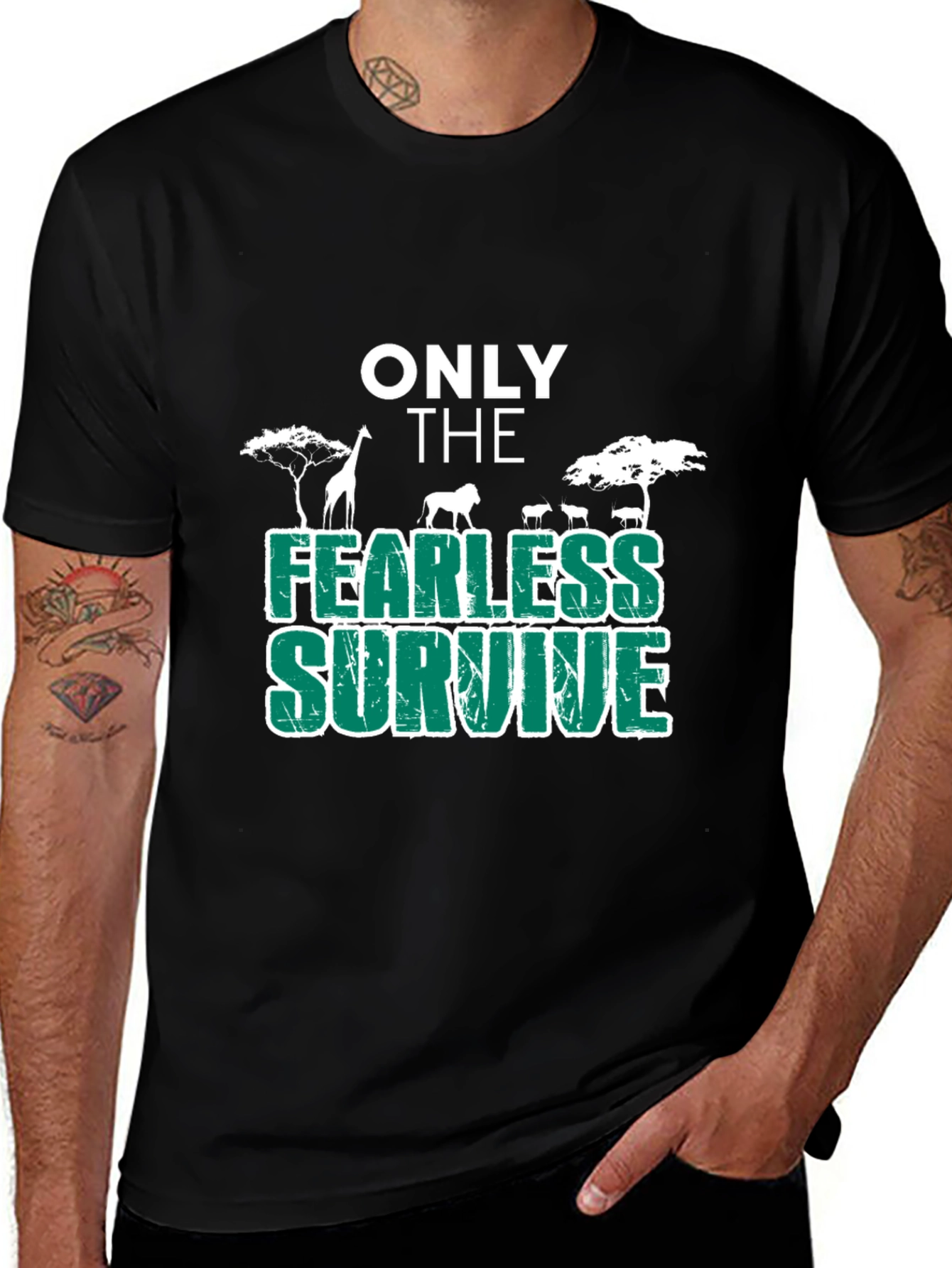 Fearless Survive Black T-Shirt