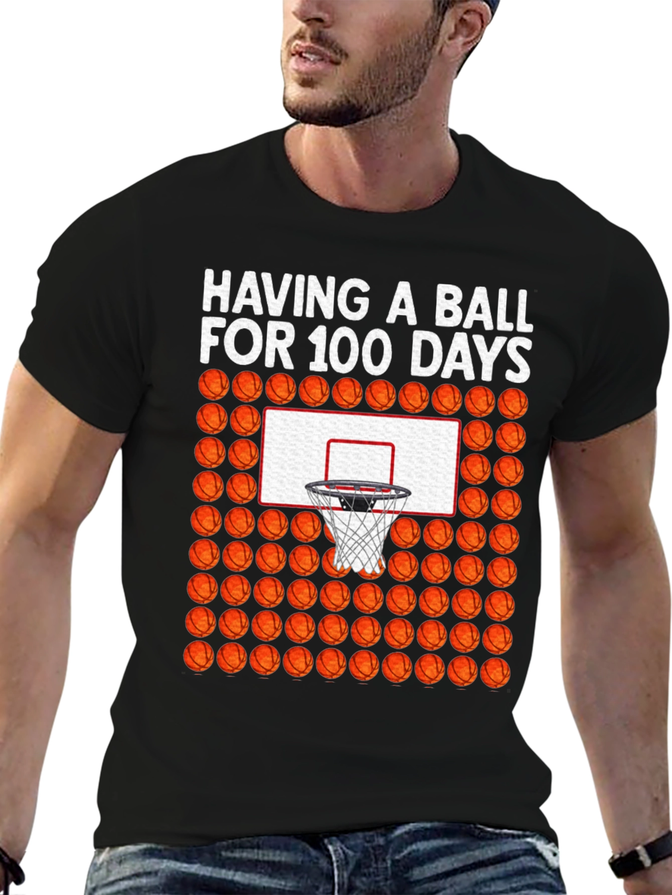 100 Days of School Basketball T-Shirt