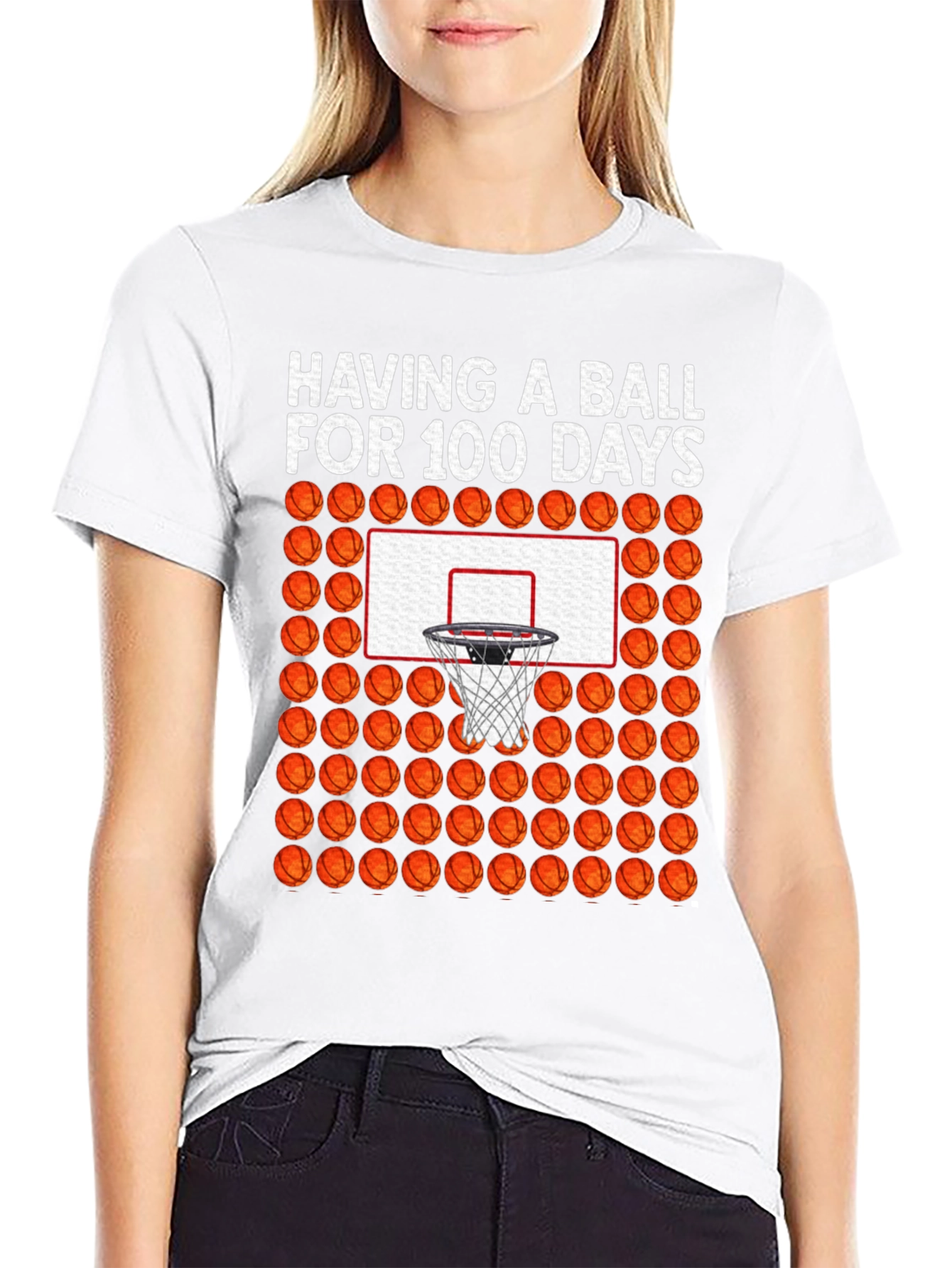 100 Days of School Basketball T-Shirt