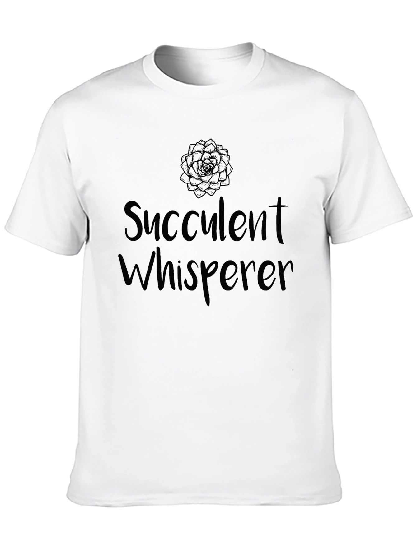 Succulent Whisperer Black T-Shirt Gardener Tee