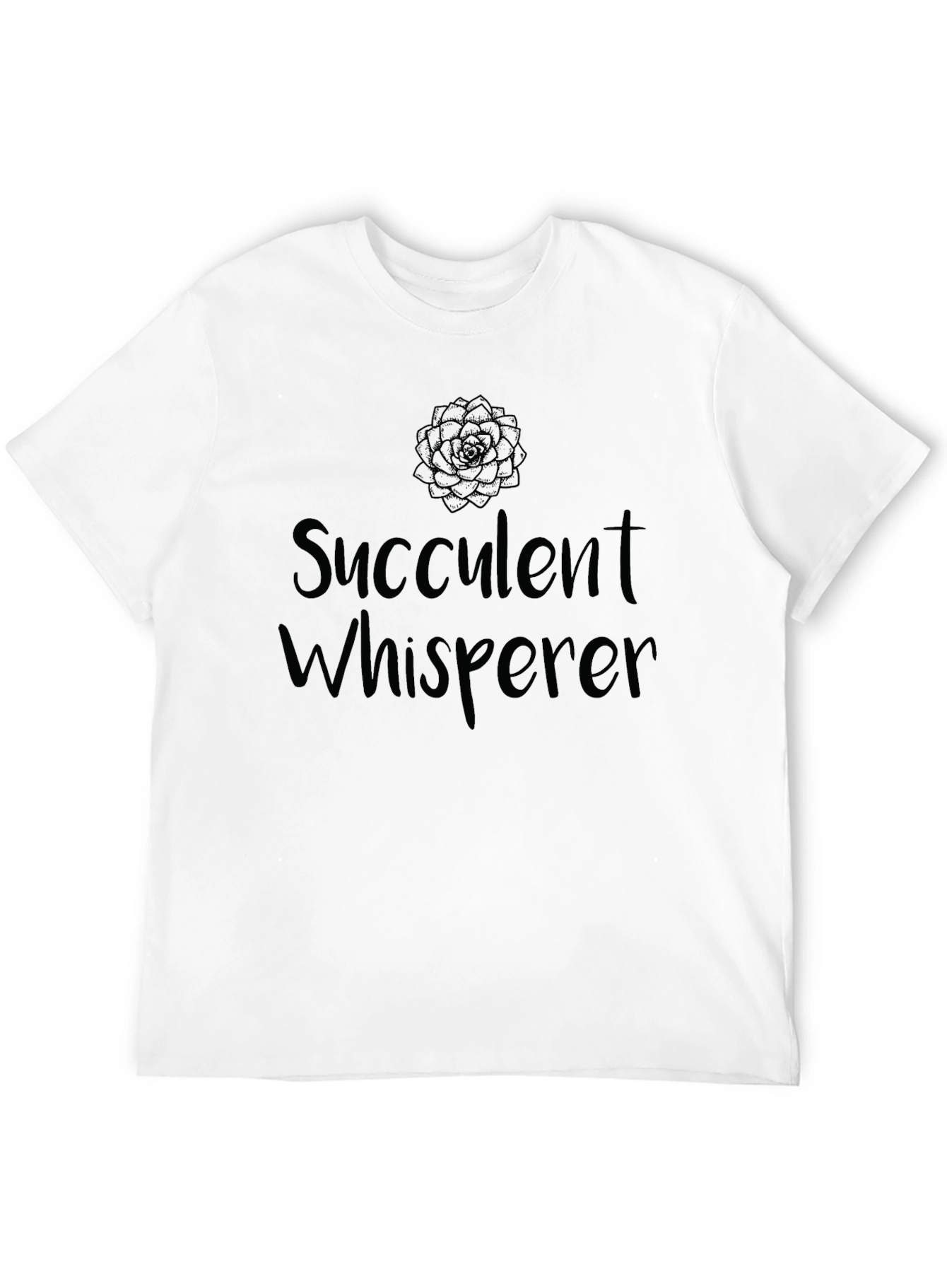 Succulent Whisperer Black T-Shirt Gardener Tee