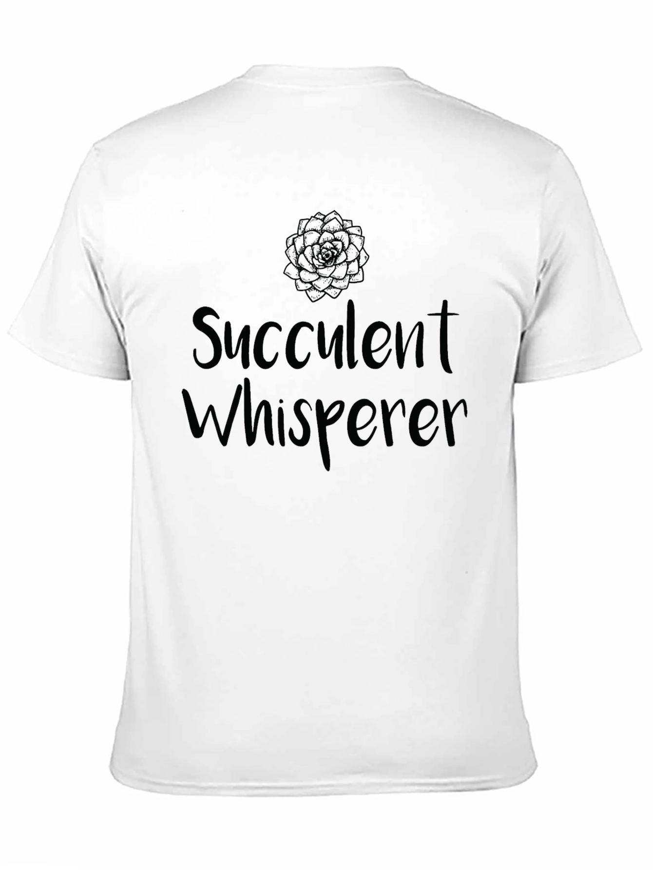 Succulent Whisperer Black T-Shirt Gardener Tee