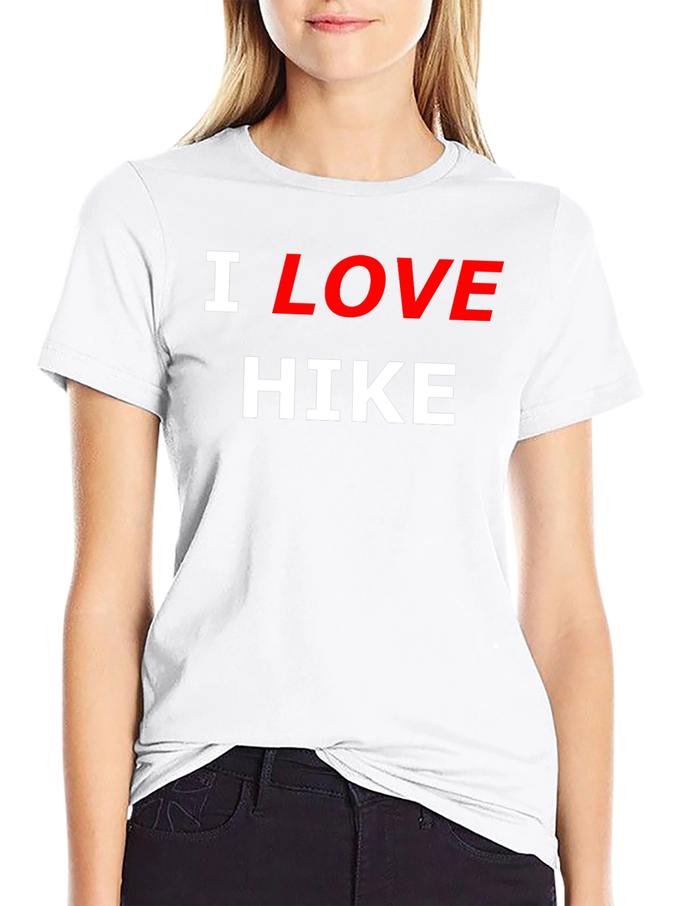 I Love Hike Black T-Shirt