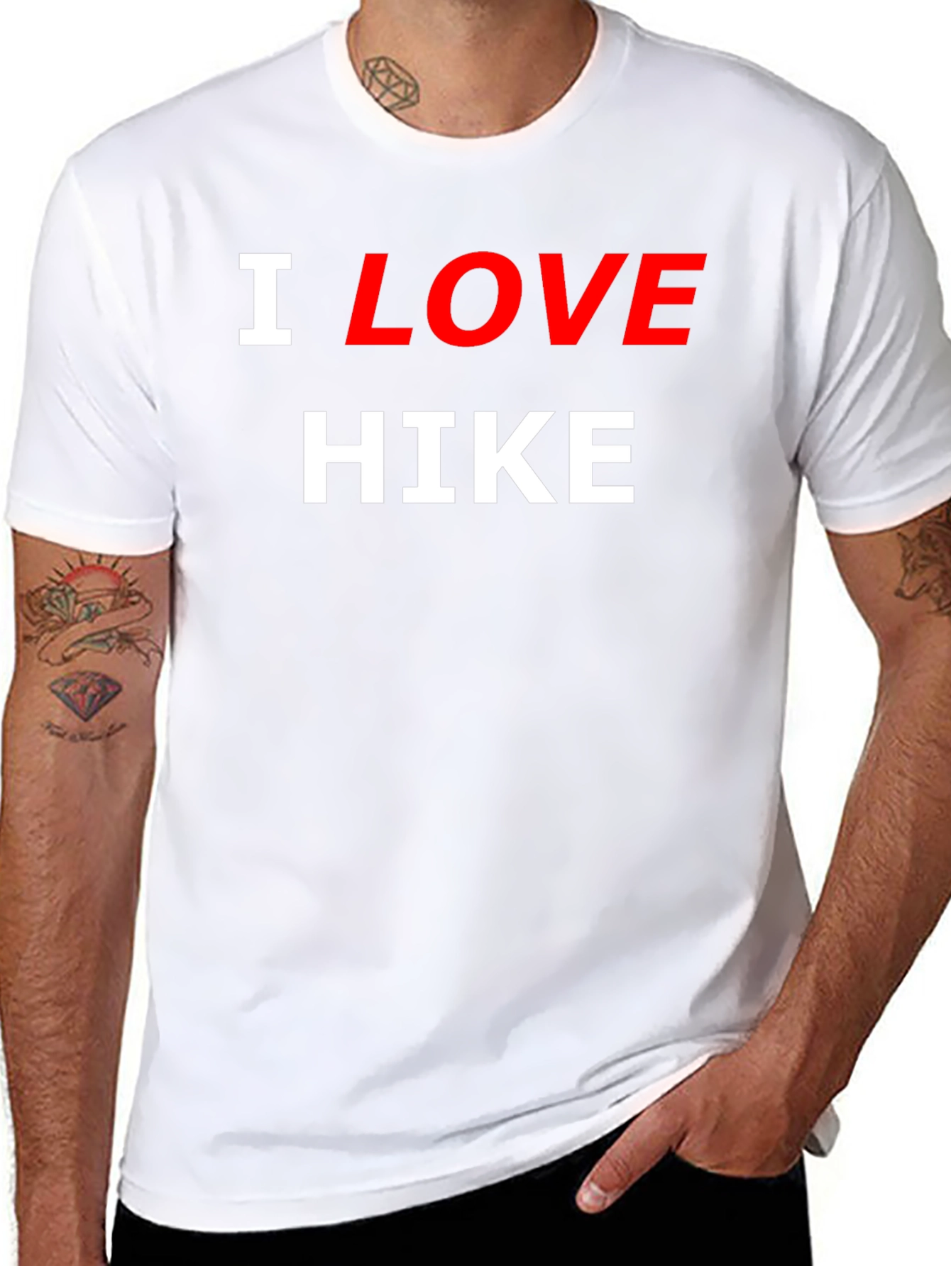 I Love Hike Black T-Shirt