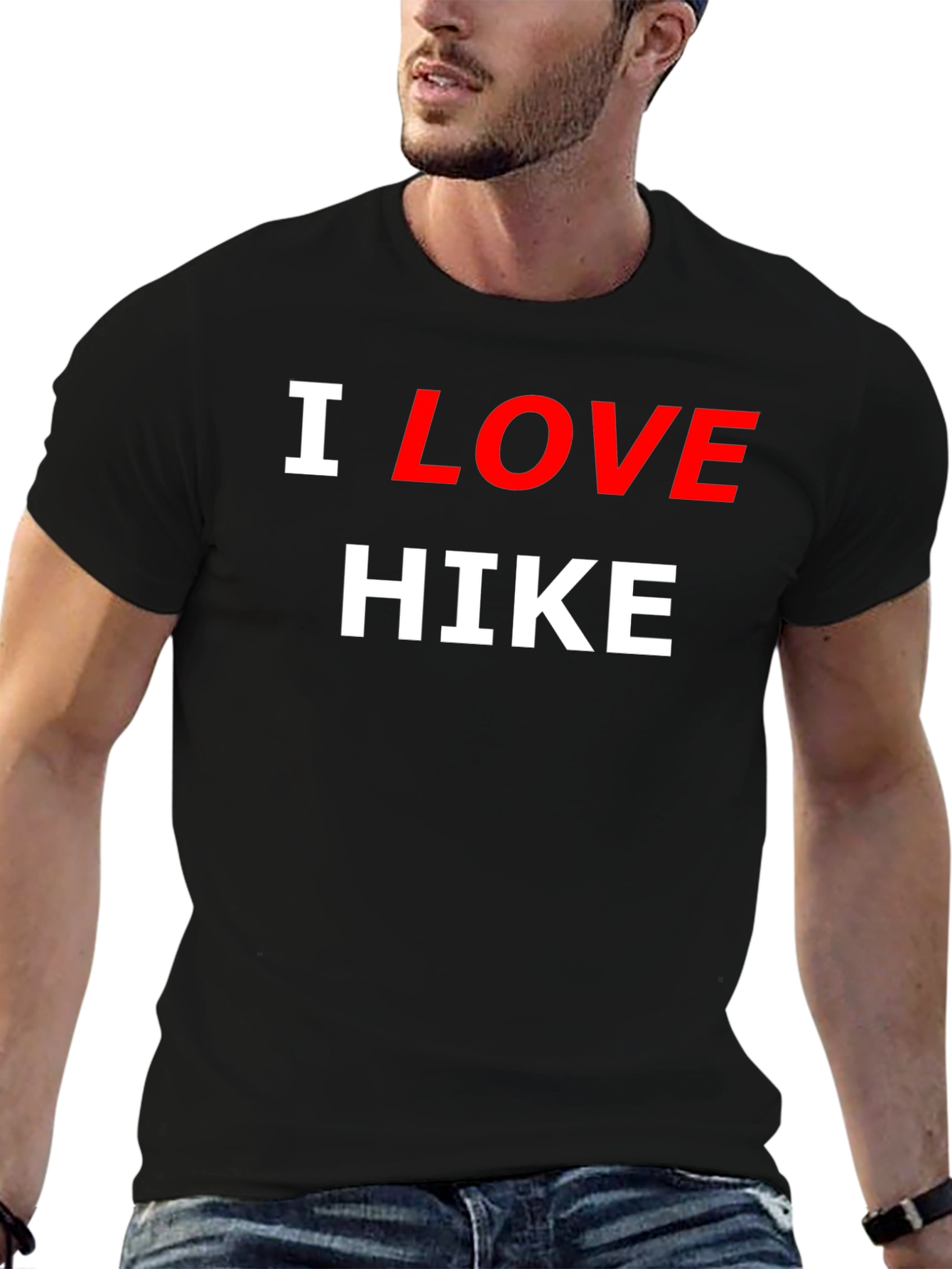 I Love Hike Black T-Shirt