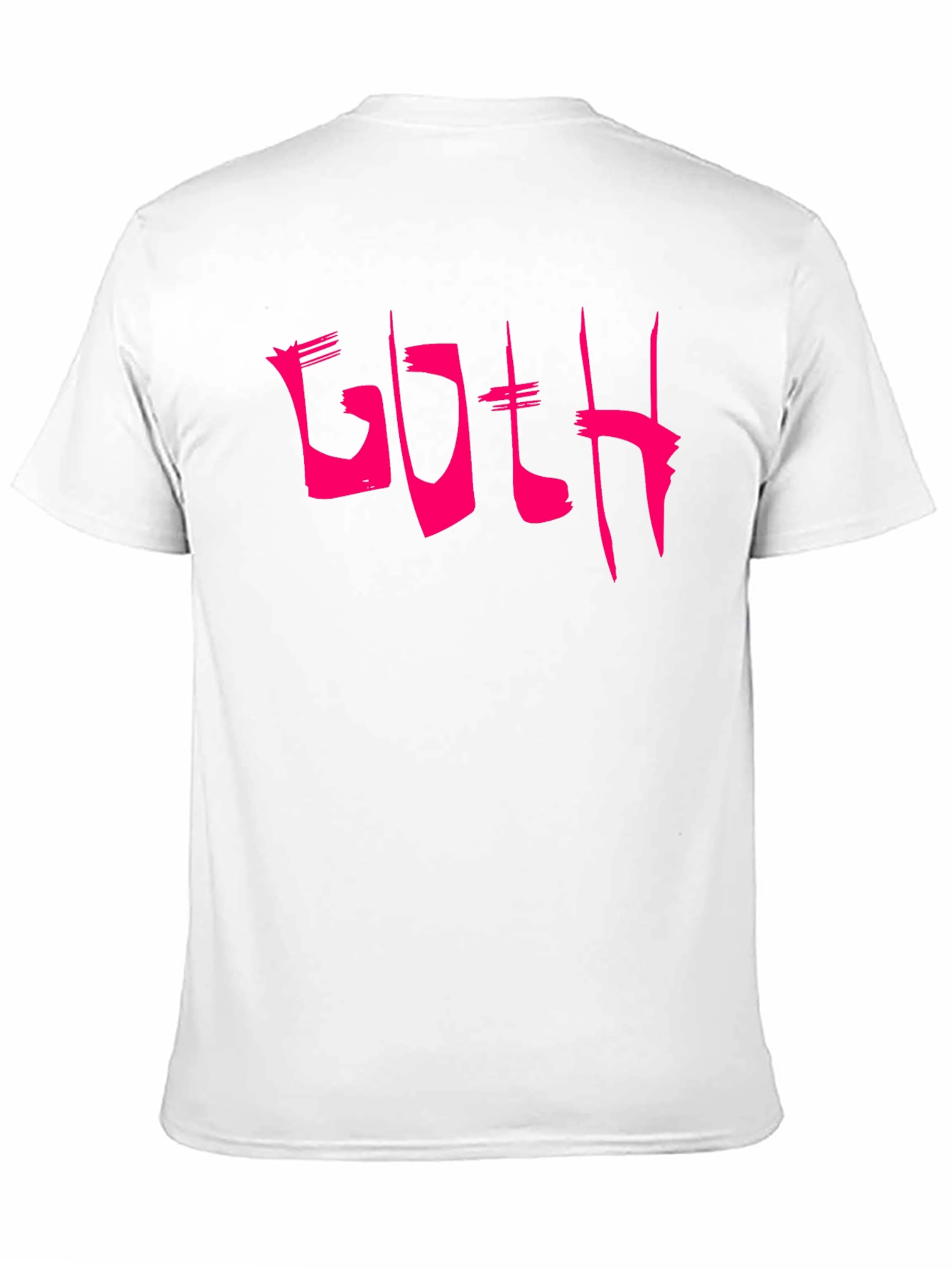 Goth Pink Text Black T-Shirt