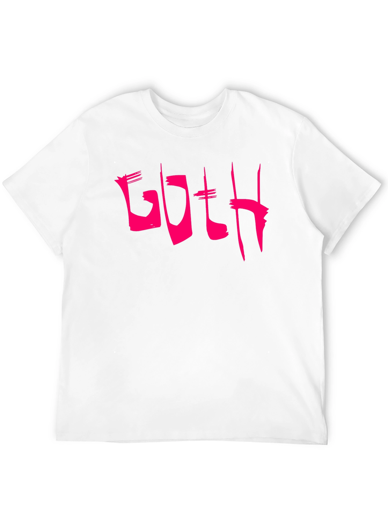 Goth Pink Text Black T-Shirt