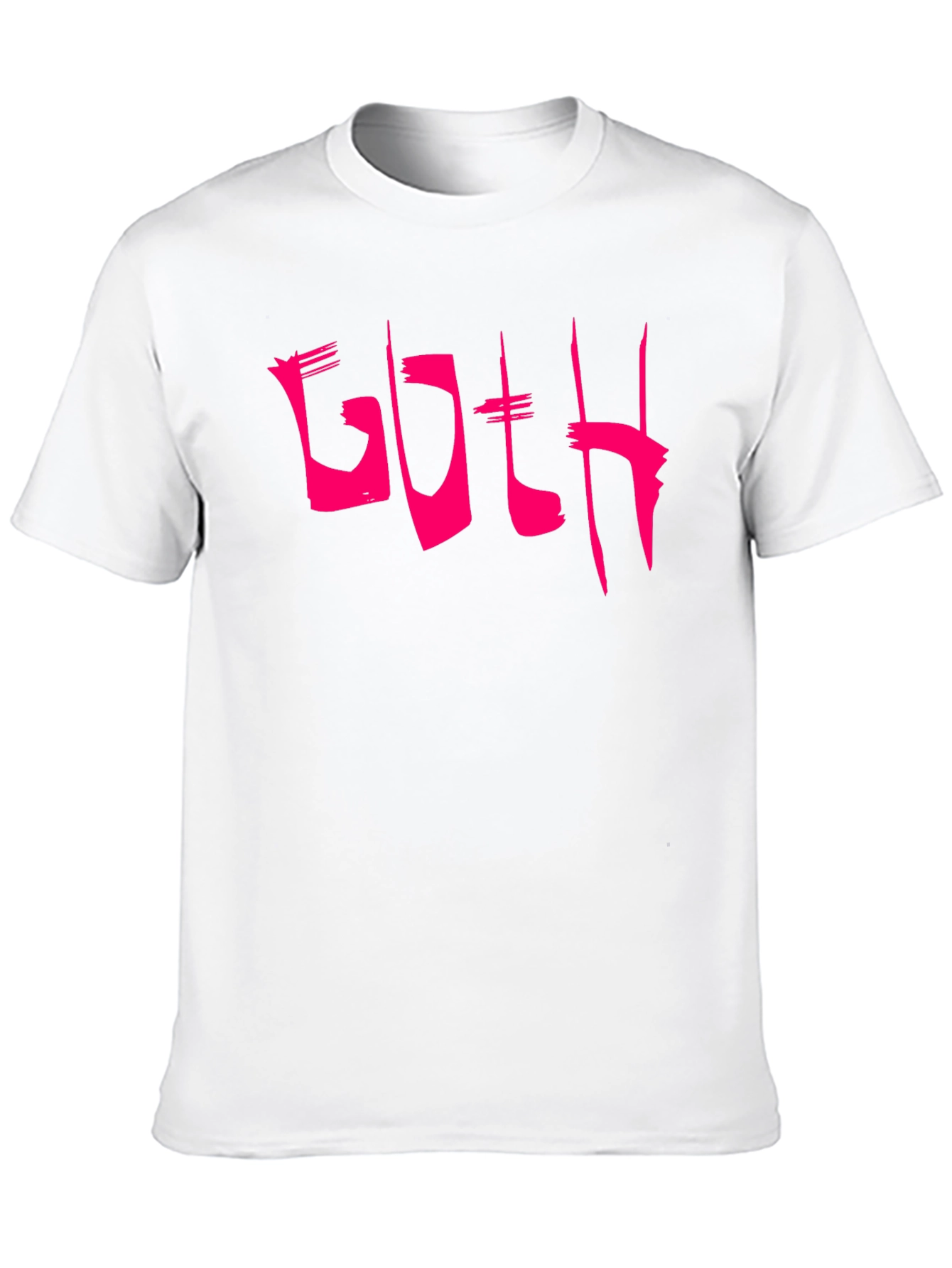 Goth Pink Text Black T-Shirt