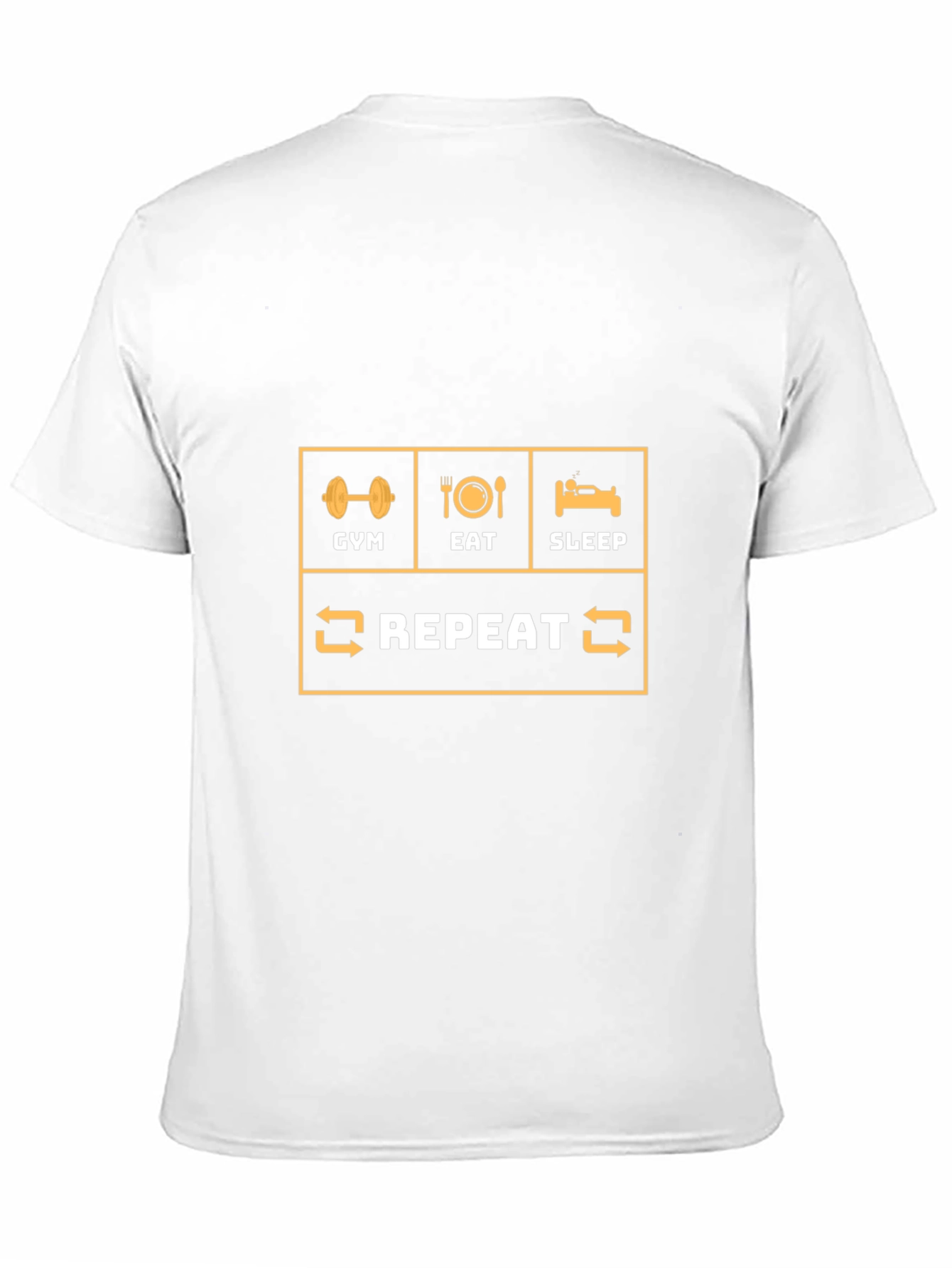 Gym Eat Sleep Repeat Black Graphic Tee