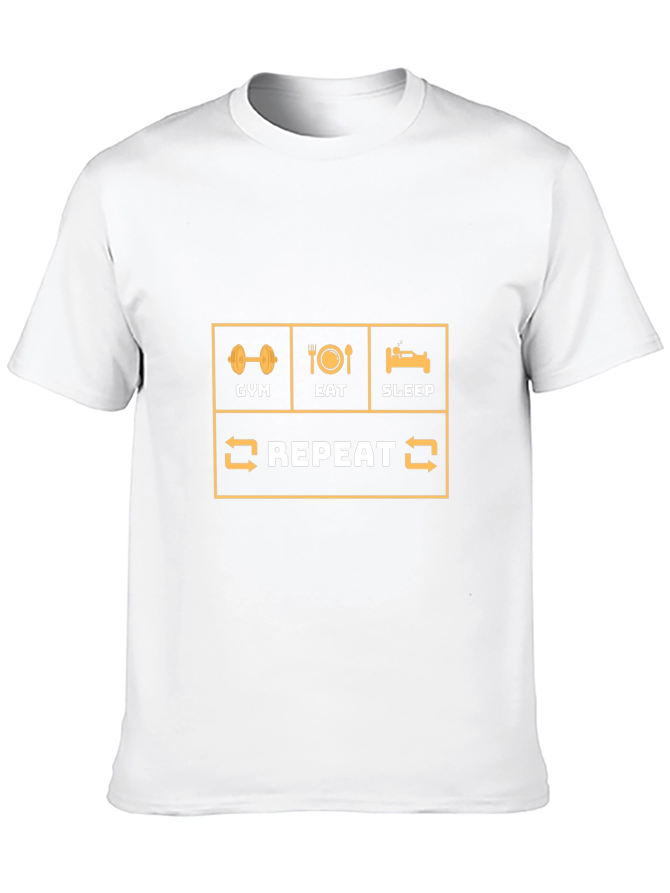 Gym Eat Sleep Repeat Black Graphic Tee