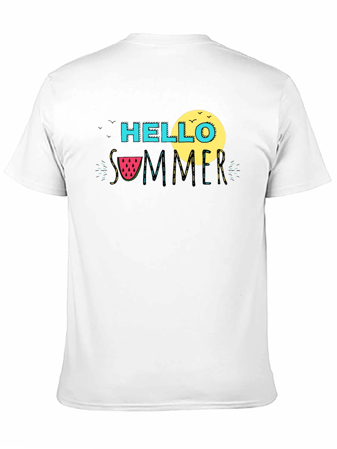Hello Summer Black Graphic T-Shirt