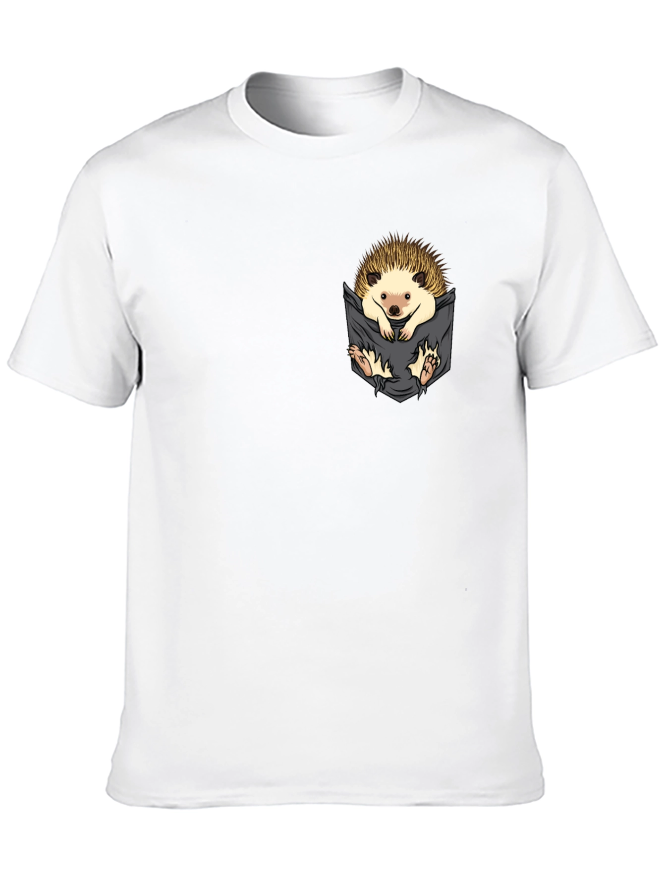 Hedgehog Pocket T-Shirt - Cute Animal Tee