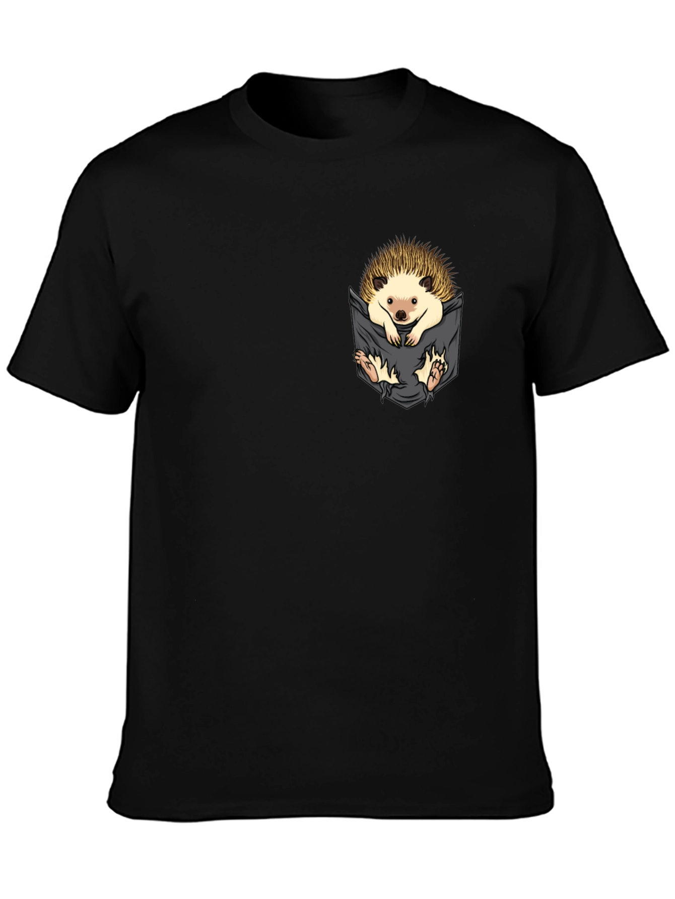 Hedgehog Pocket T-Shirt - Cute Animal Tee