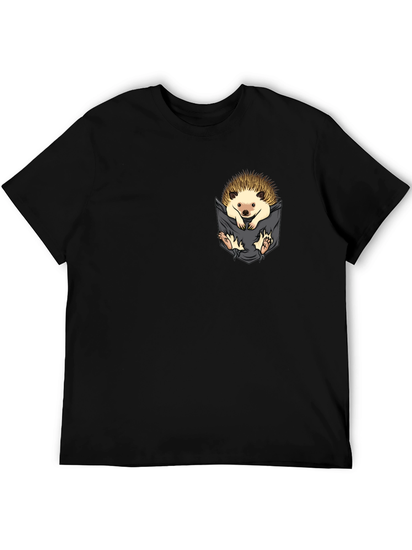 Hedgehog Pocket T-Shirt - Cute Animal Tee