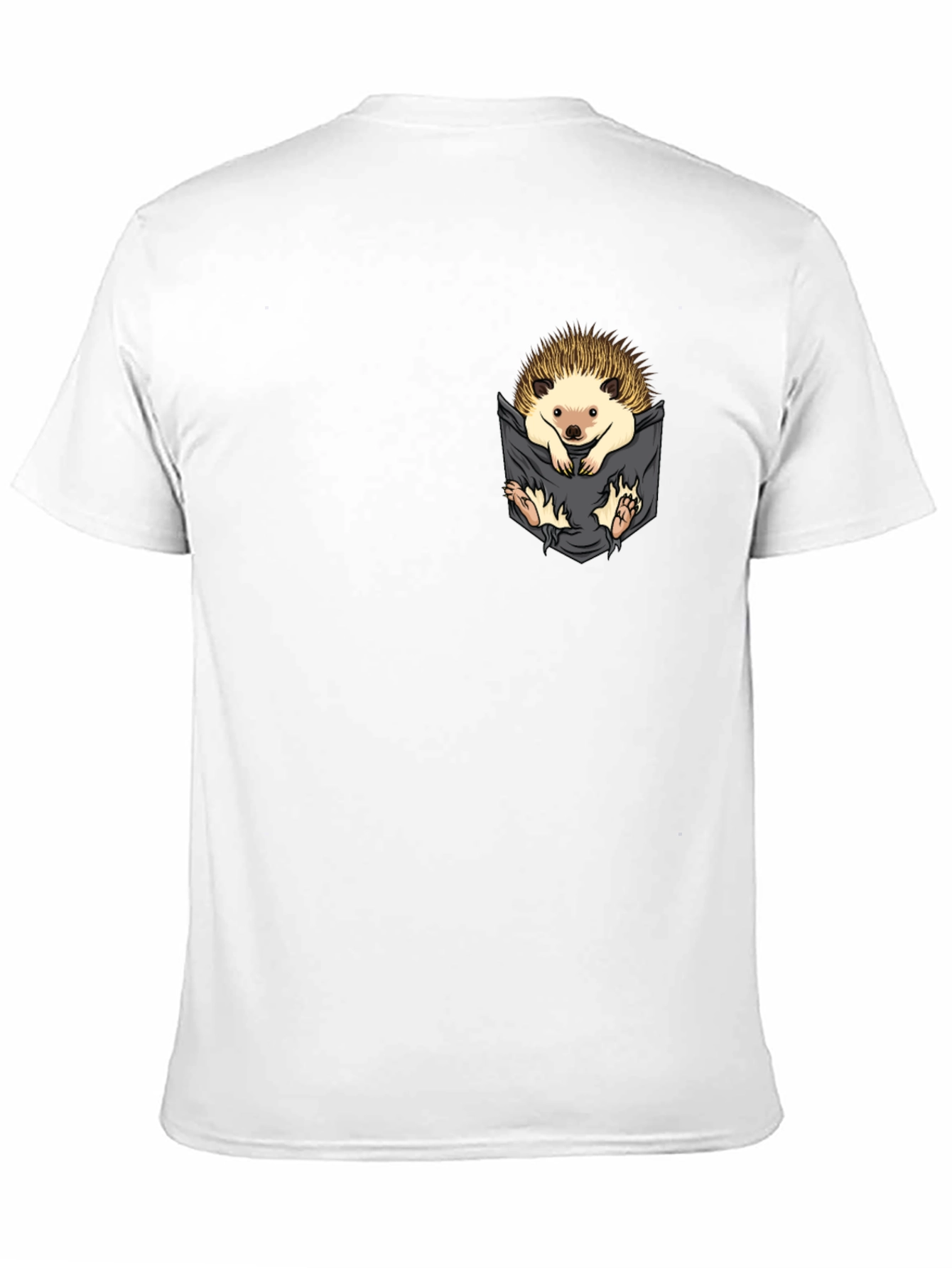 Hedgehog Pocket T-Shirt - Cute Animal Tee