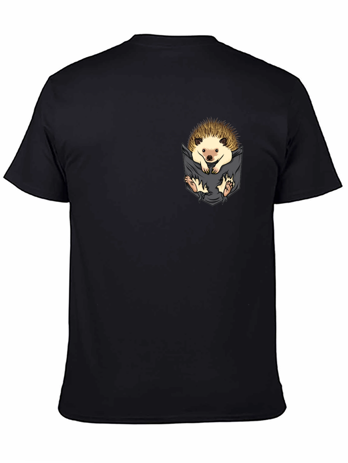 Hedgehog Pocket T-Shirt - Cute Animal Tee