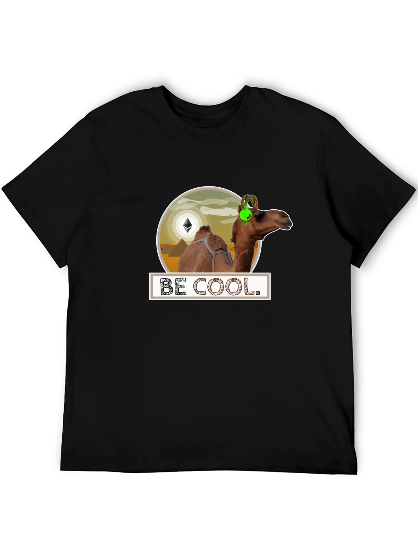 Be Cool Camel Black T-Shirt