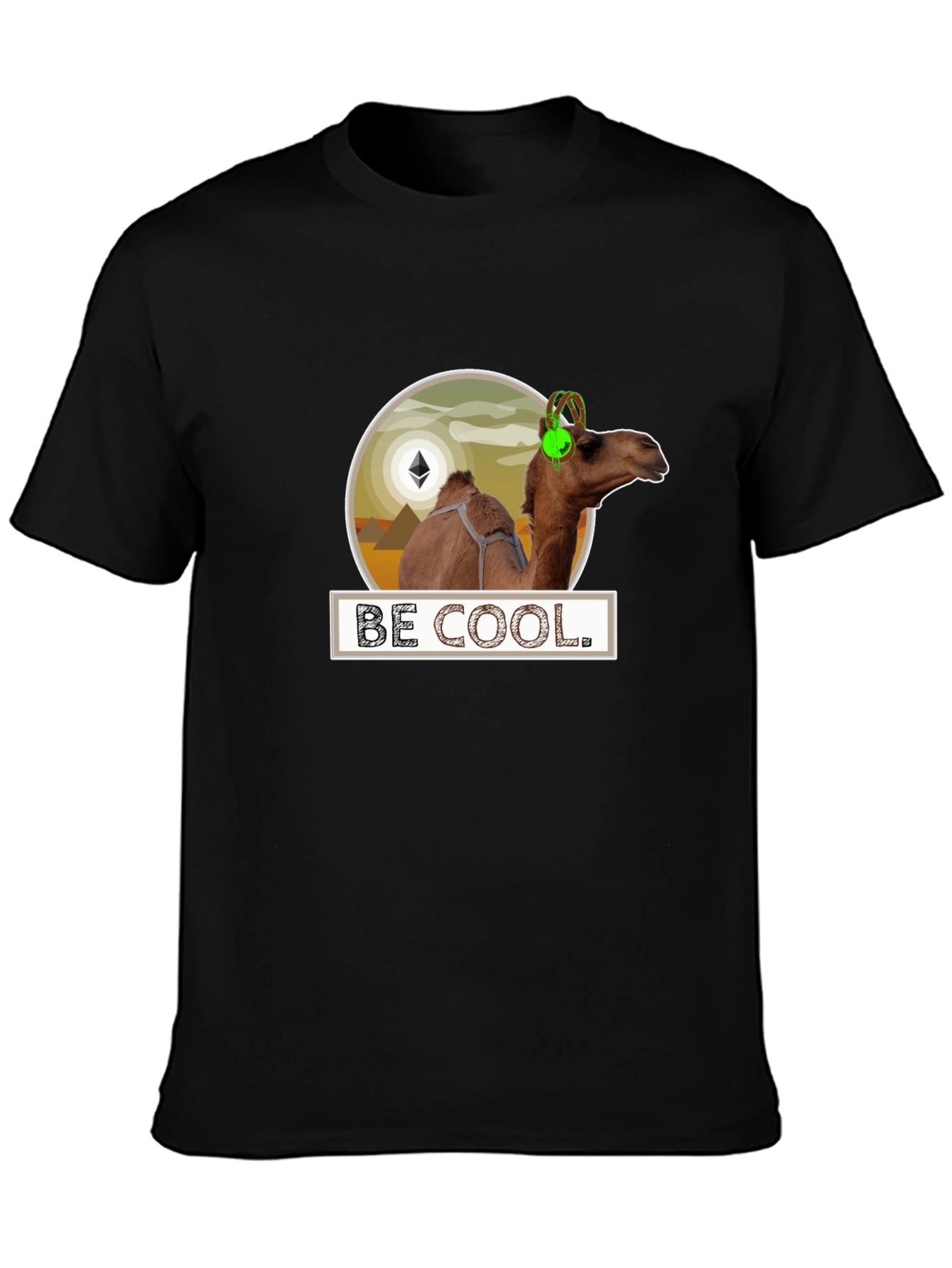 Be Cool Camel Black T-Shirt