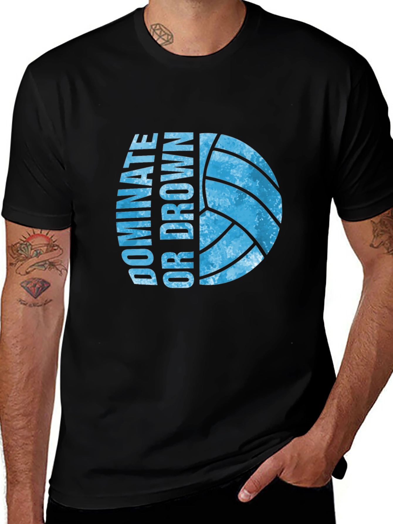 Dominate or Drown Volleyball Graphic Tee