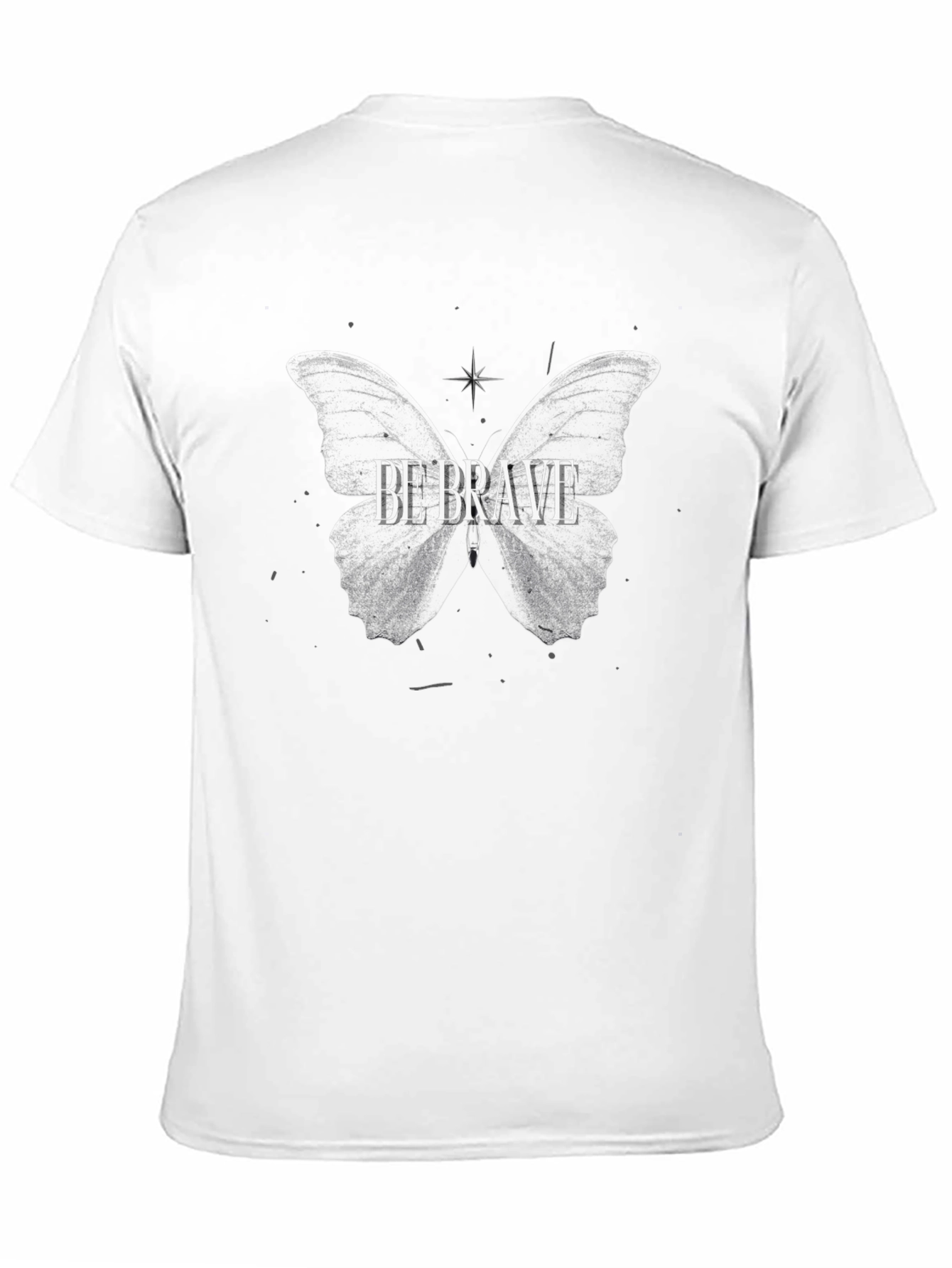 Be Brave Butterfly Graphic Tee - Black