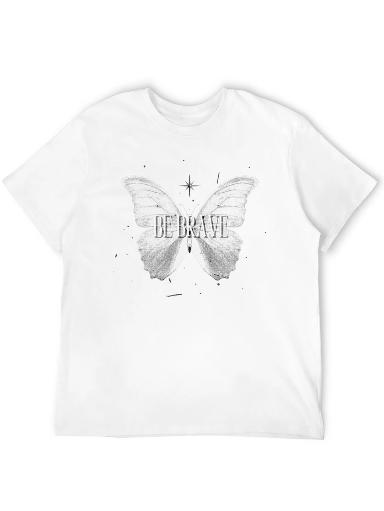Be Brave Butterfly Graphic Tee - Black