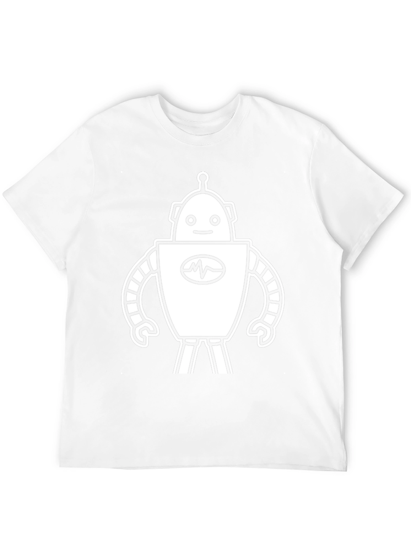 Robot Graphic Tee - Classic Black Cotton T-Shirt