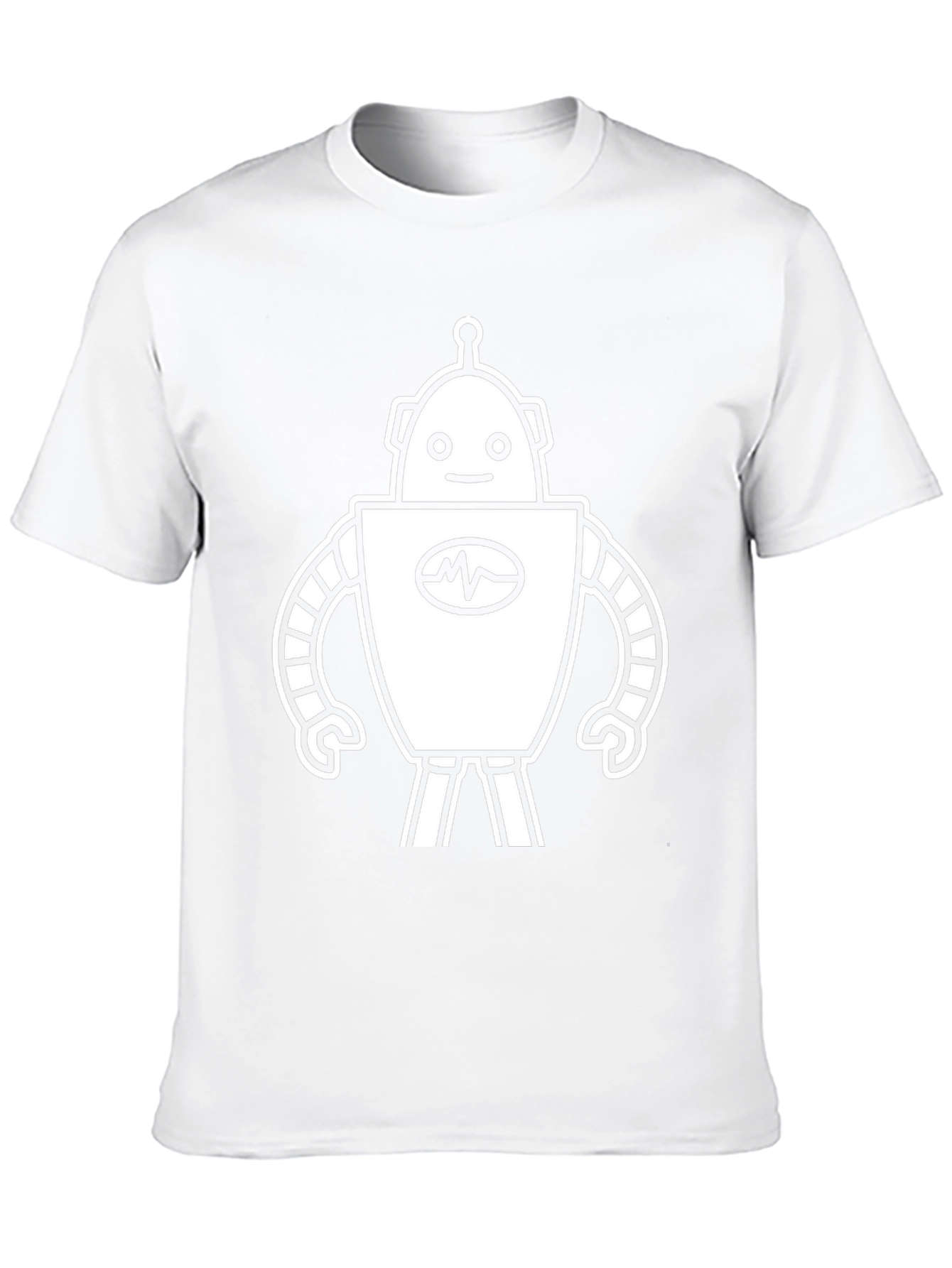 Robot Graphic Tee - Classic Black Cotton T-Shirt