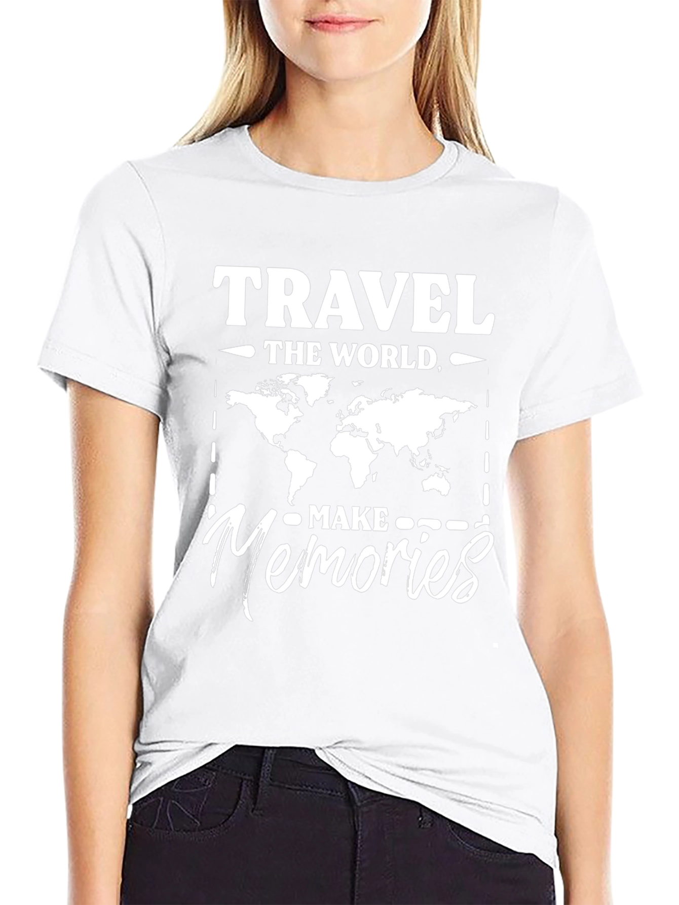 Travel The World Black Graphic T-Shirt