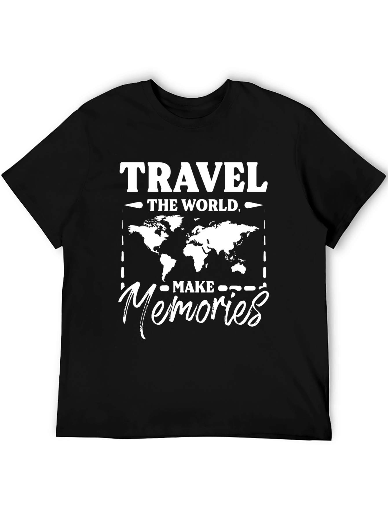 Travel The World Black Graphic T-Shirt