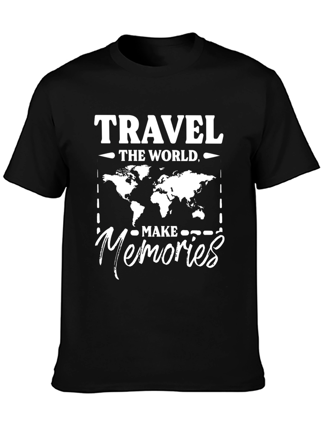 Travel The World Black Graphic T-Shirt