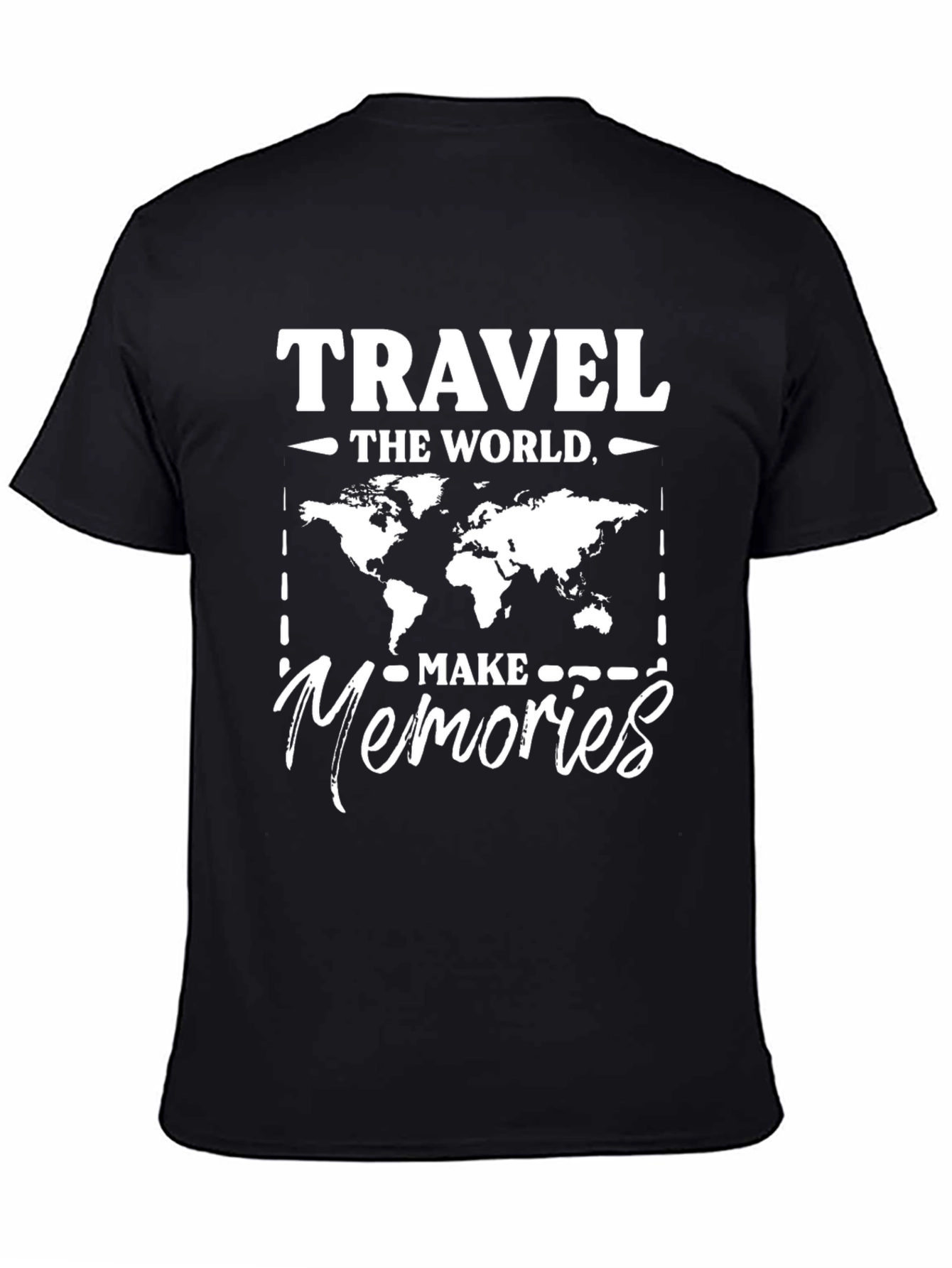 Travel The World Black Graphic T-Shirt