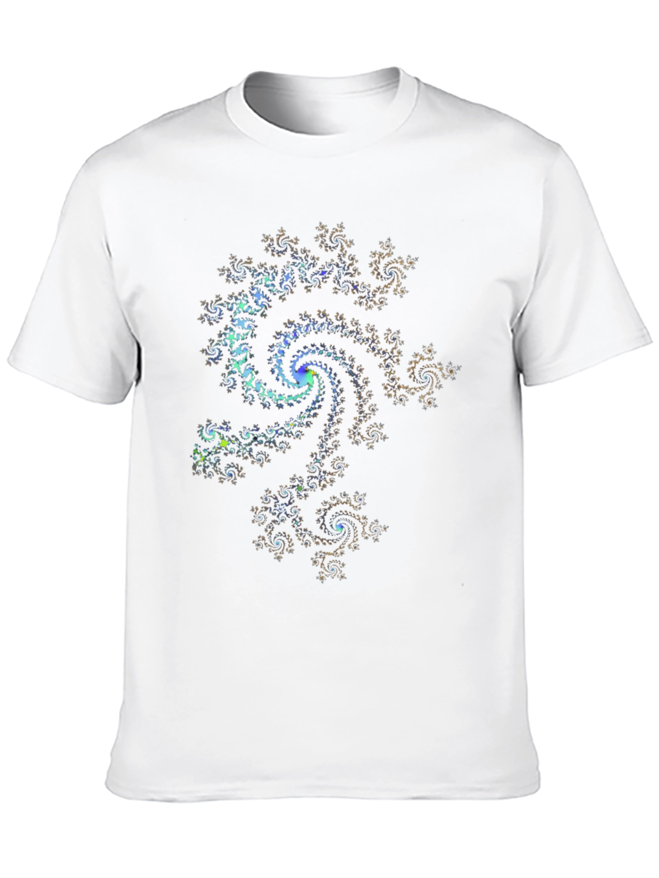 Fractal Spiral Graphic Tee - Abstract Design